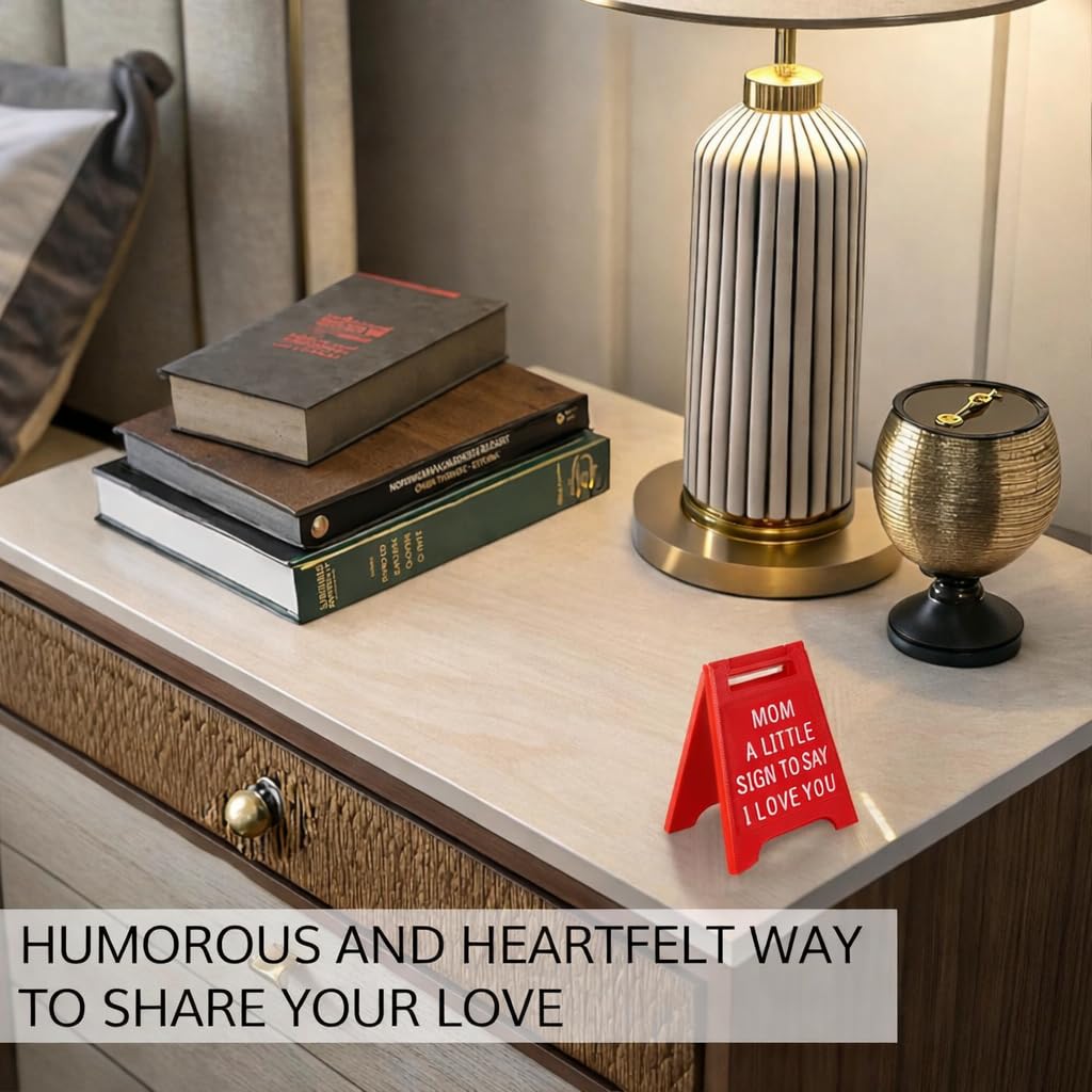Romantic Mini Desk Sign with “I Love You” Message – Valentine’s Day & Romantic Anniversaries Gift for Her or Him – Cute Freestanding Love Keepsake - Premium Plastic Solid Freestanding Desk Sign
