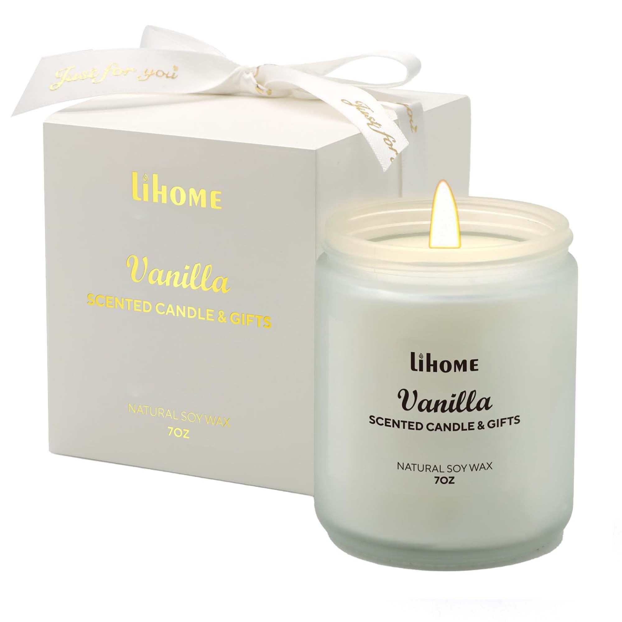 Christmas Candles - Christmas Gifts for Women, Aromatherapy Candle for Home Scented, Natural Soy Wax Vanilla Scented Candles
