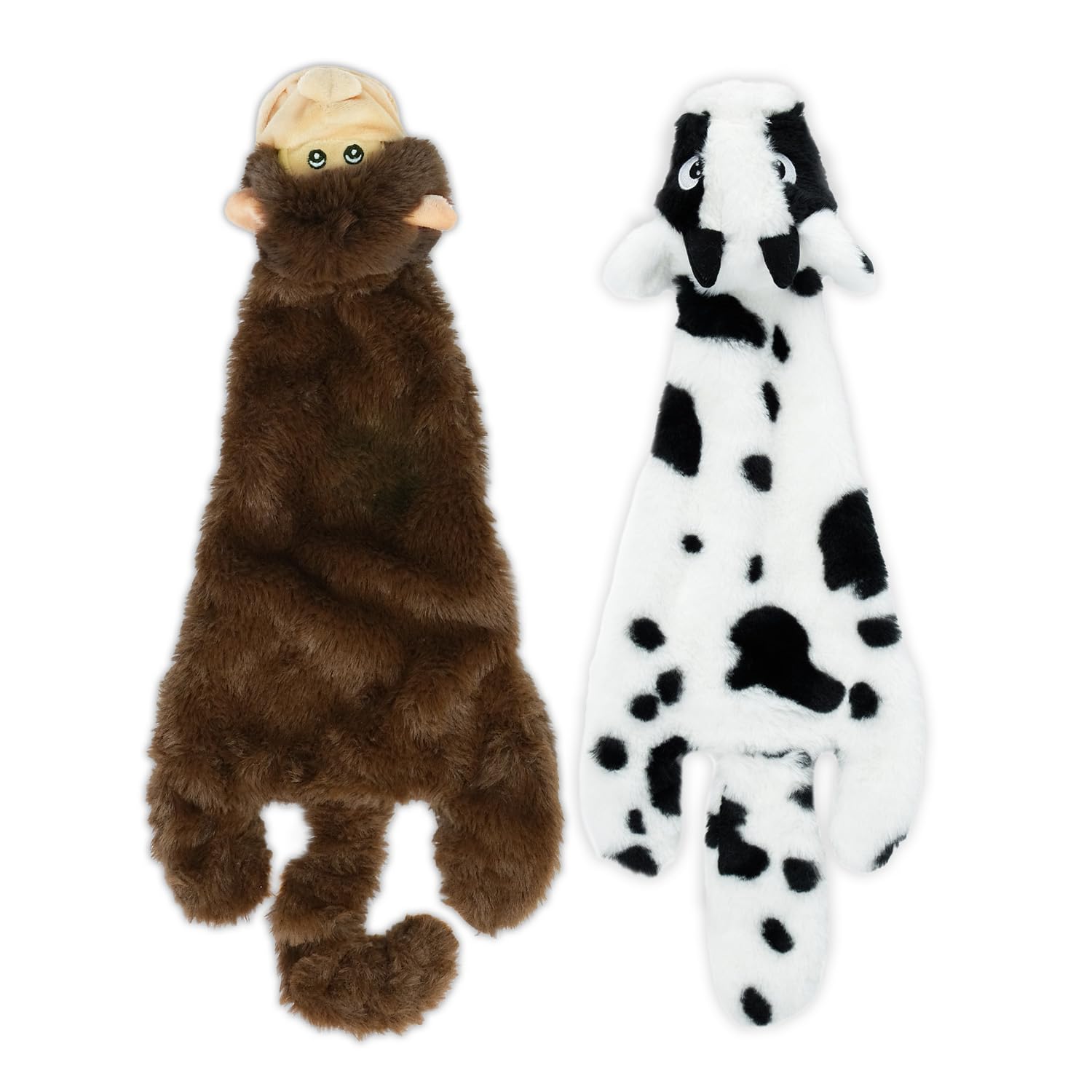 Best Pet Supplies Squeaky Dog Toys with Soft Durable Fabric for Small, Medium and Large Pets Interactive Toy for Indoor Play, Supports Active Biting and Play - 4 Figures, Small