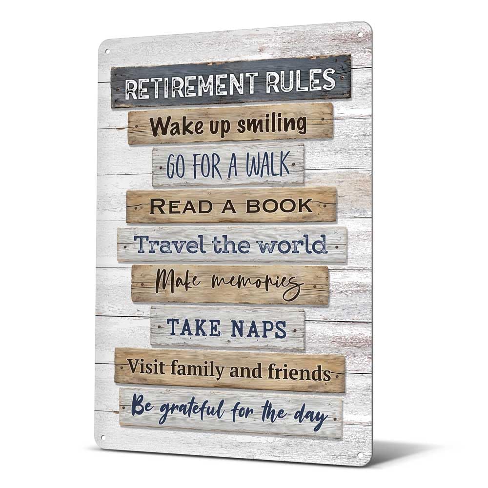Heuhuww Grandparents Gifts-Vintage Grandparents House Rules Metal Sign for Grandma Grandpa from Grandkids Rustic Farm Home Kitchen Decor 12" x 8"(H19)