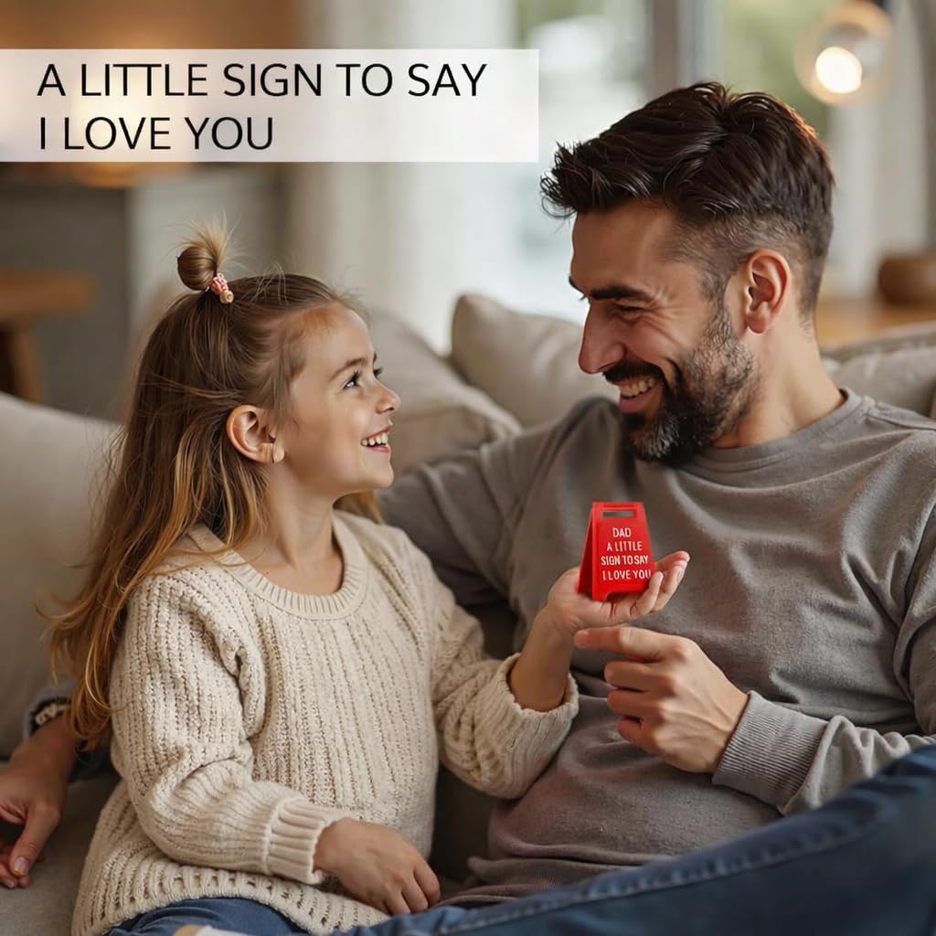 Romantic Mini Desk Sign with “I Love You” Message – Valentine’s Day & Romantic Anniversaries Gift for Her or Him – Cute Freestanding Love Keepsake - Premium Plastic Solid Freestanding Desk Sign