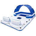 Bestway CoolerZ Tropical Breeze Party Island, Large 6 Person Adult Inflatable Lounger Lake Float