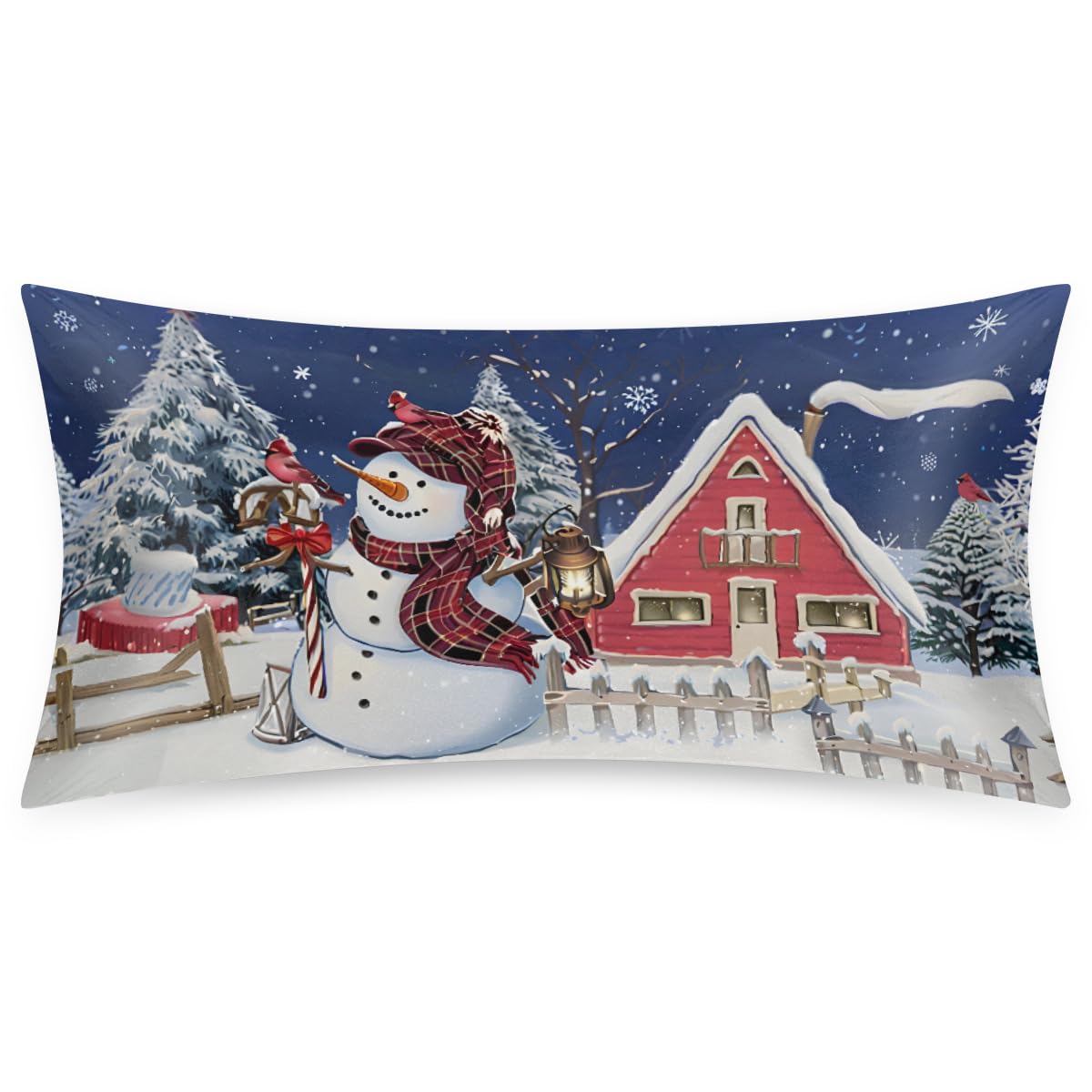 Christmas Light Trees Satin Pillow Case for Hair and Skin Satin Pillowcase Without Zipper Pillowcase, Standard Size Slip Silk Pillow Cases 20"x26" Silk Pillowcases for Bedroom Sofa Home Decor