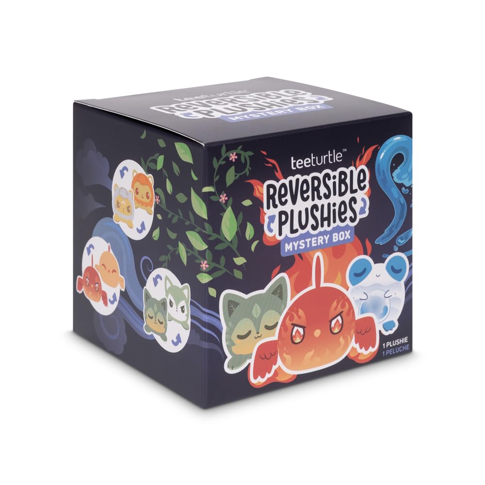 TeeTurtle Spooky Surprise Series Reversible Plushie Mystery Box - 3-Inch Mini Two-Sided Blind Box Plush with Embroidered Details - Cute Collectible Halloween Toy for Kids, Teens, and Adults