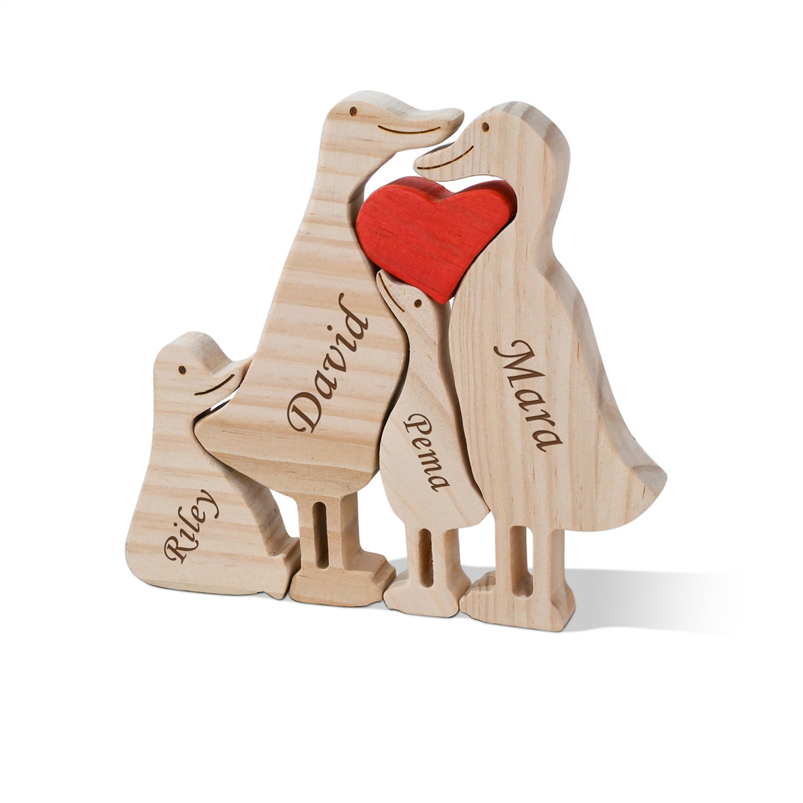 Personalized Family Name Puzzle with 2-8 Names Custom Wooden Bear Puzzle with Names Customized Wooden Puzzle Gifts for Christmas (Bear)