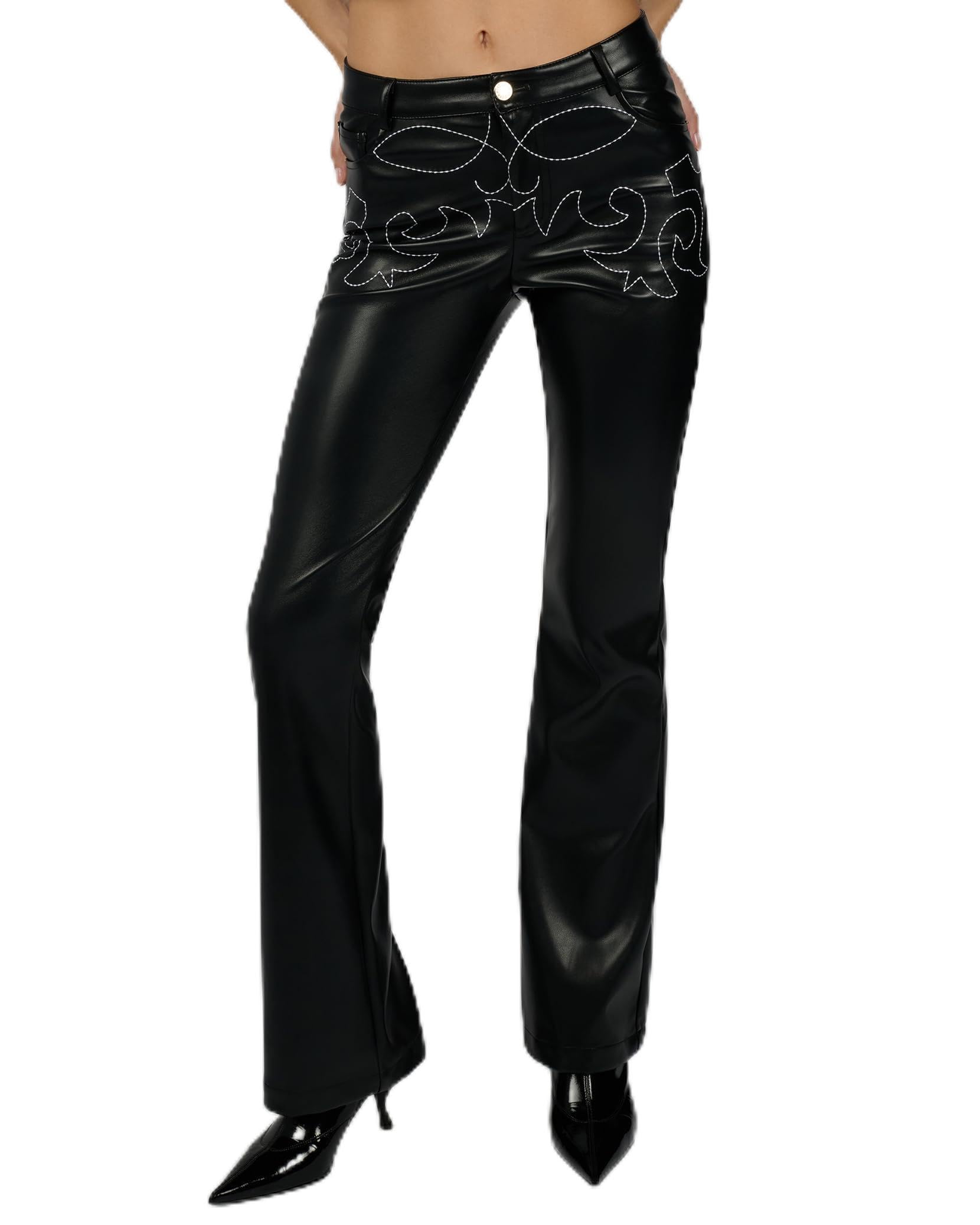 WEWOREWHAT Women's Low Rise Western Pant