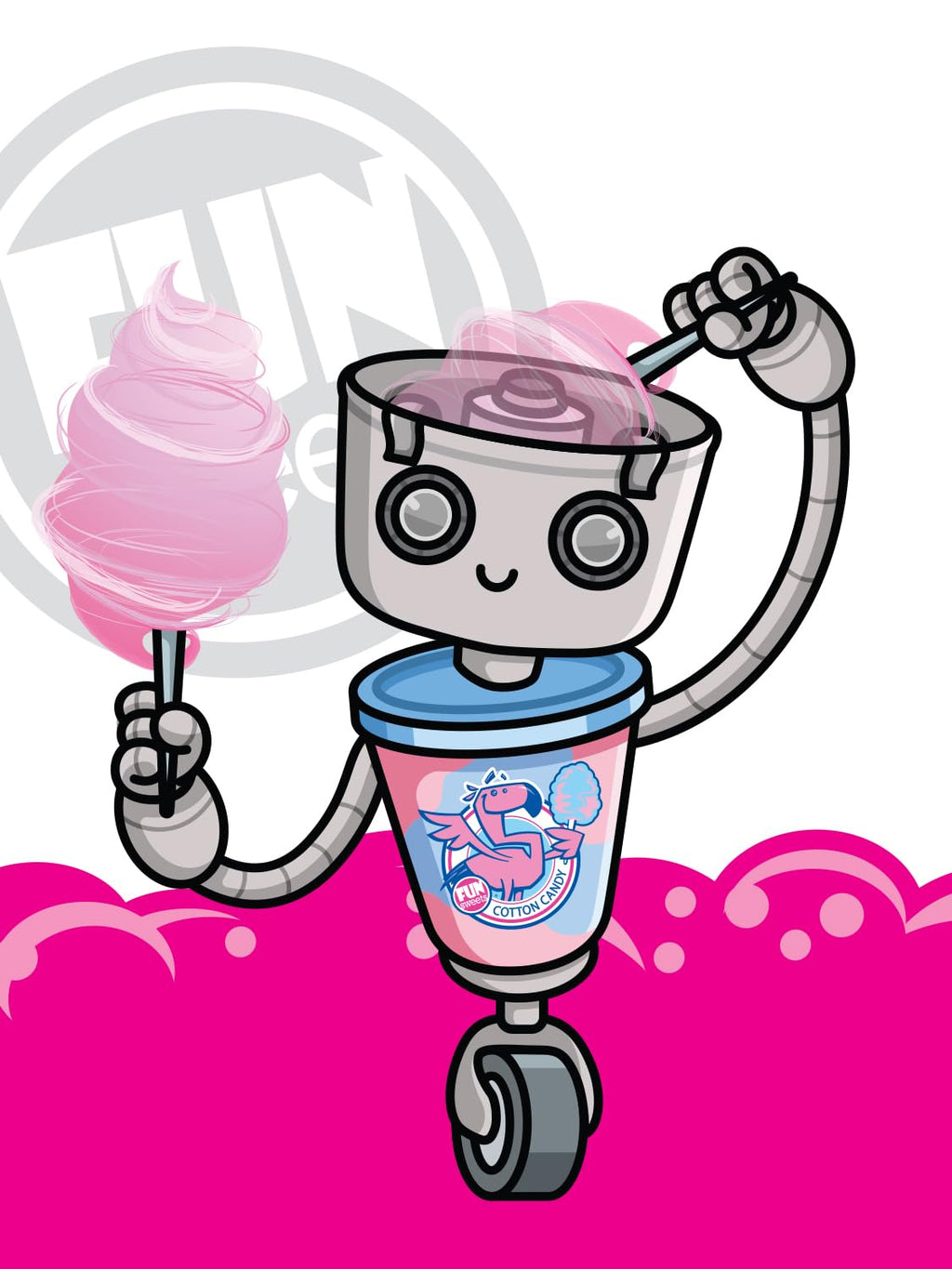 Fun Sweets Cotton Candy 12-Pack - Blue Raspberry and Cherry Swirl 1.5 oz Tub Resealable - Individual Cotton Candy Tubs Great for Easter Basket Candies or Party Favors - Bulk CottonCandy Individual Tubs