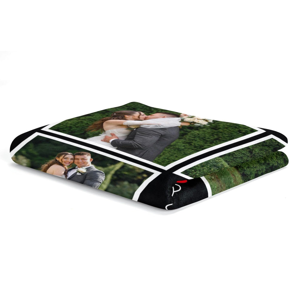inkArts Custom Blanket Throws with Photos Text Personalized with Picture Customizable, Customize for Mom, Dad, Couple, Girlfriend, Boyfriend, Husband & Wife