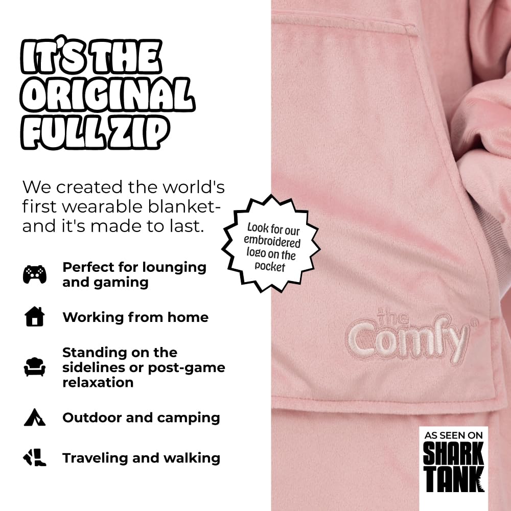 THE COMFY Original | From Shark Tank | Patented | Oversized Sherpa Wearable Blanket Hoodie| Gift for Women & Men | One Size