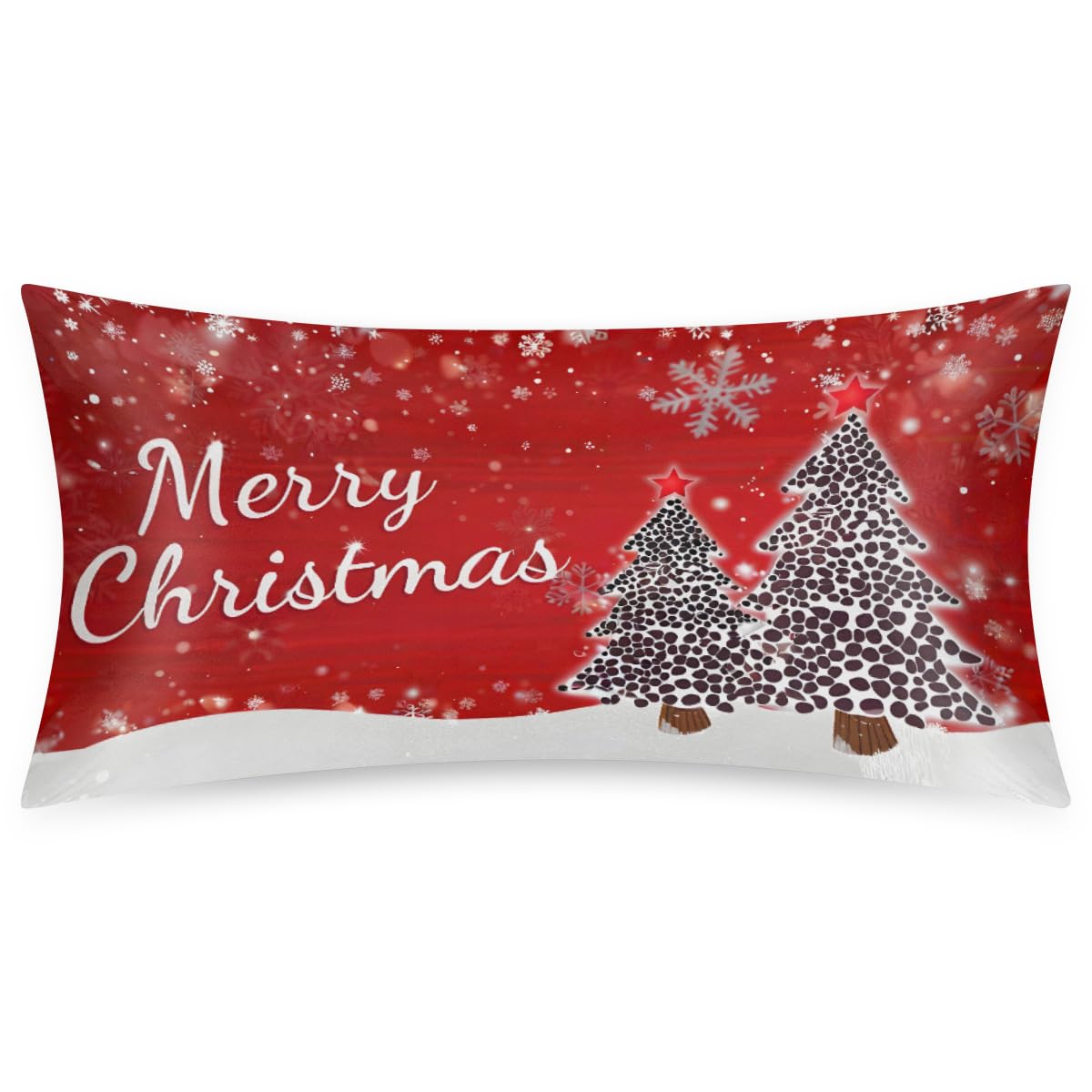 Christmas Light Trees Satin Pillow Case for Hair and Skin Satin Pillowcase Without Zipper Pillowcase, Standard Size Slip Silk Pillow Cases 20"x26" Silk Pillowcases for Bedroom Sofa Home Decor