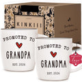 Promoted To Grandma And Grandpa 2026 Mug Set, Pregnancy Announcement for Grandparent Mug Set, Grandparents 2026 Gifts, Grandma And Grandpa Announcement Ceramic Mugs 13Oz