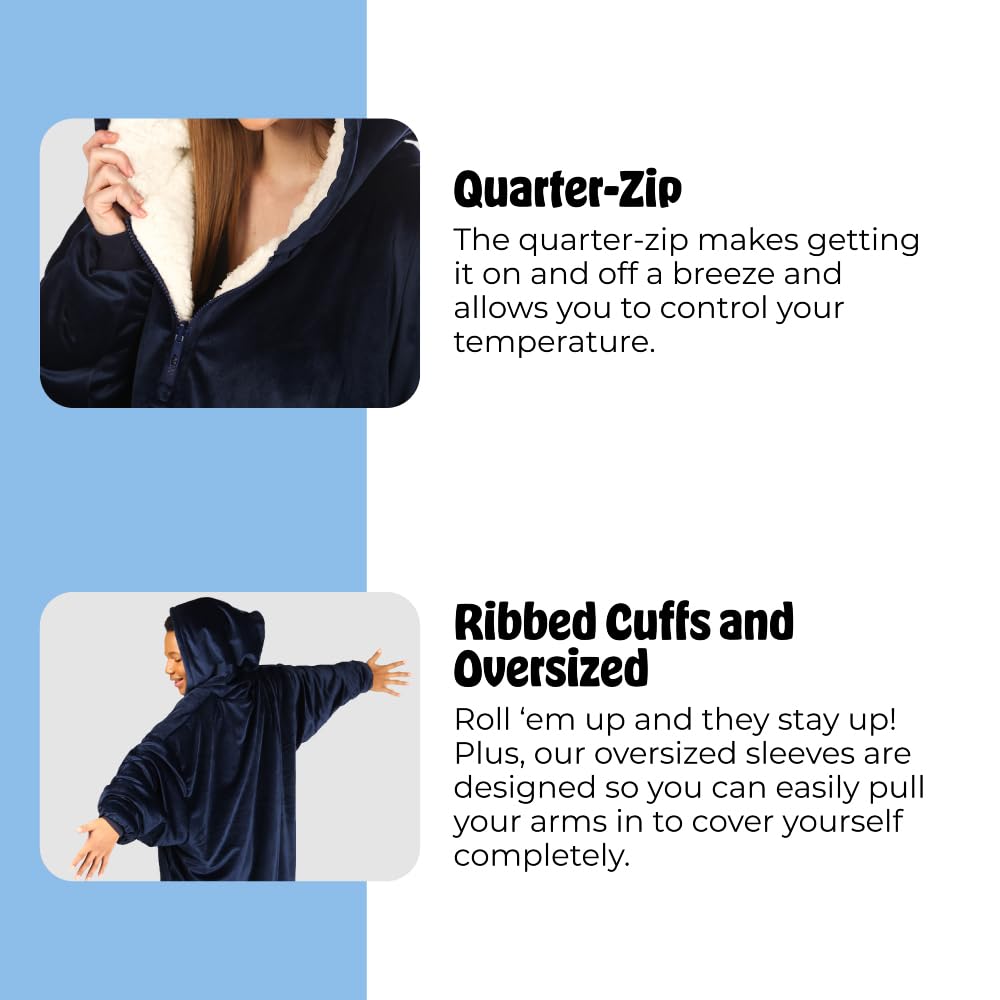 THE COMFY Original | From Shark Tank | Patented | Oversized Sherpa Wearable Blanket Hoodie| Gift for Women & Men | One Size