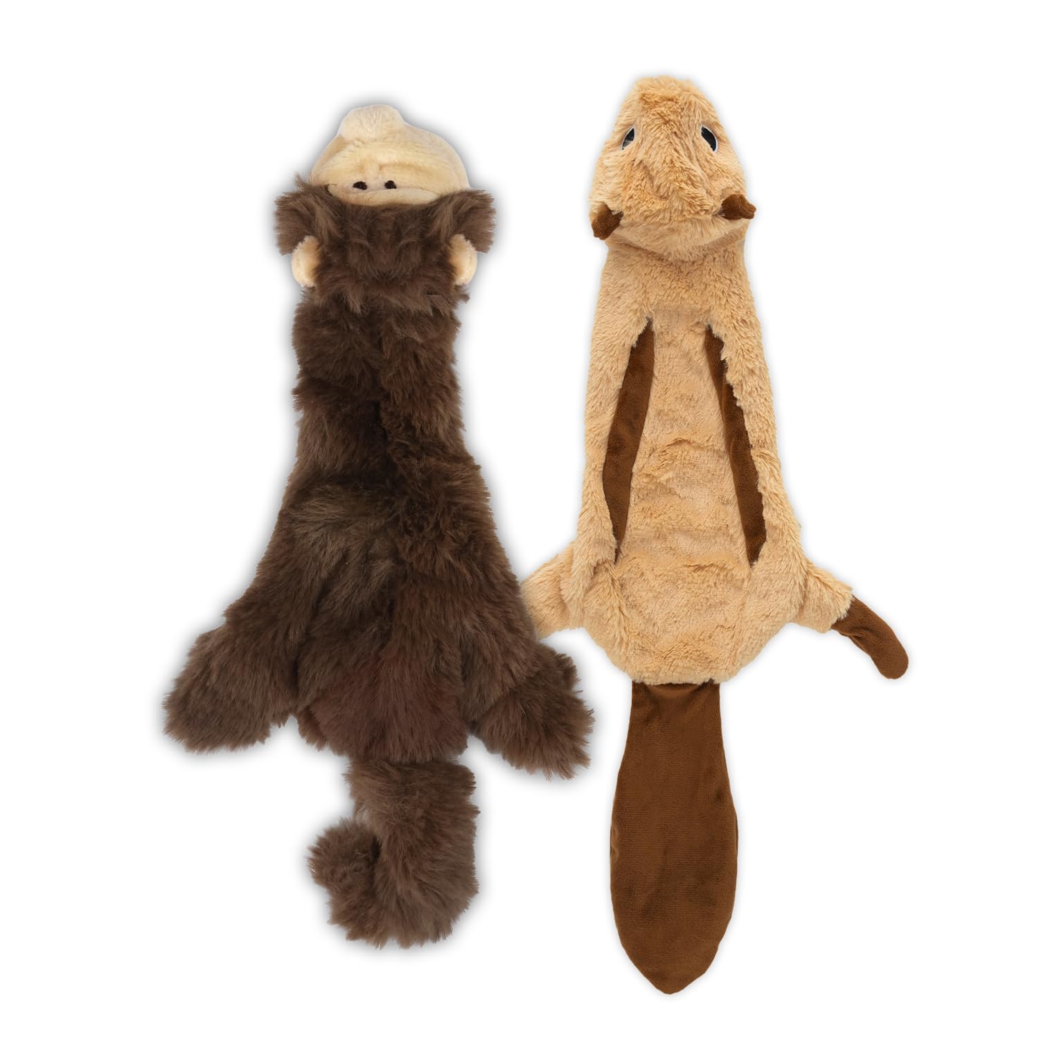Best Pet Supplies Squeaky Dog Toys with Soft Durable Fabric for Small, Medium and Large Pets Interactive Toy for Indoor Play, Supports Active Biting and Play - 4 Figures, Small