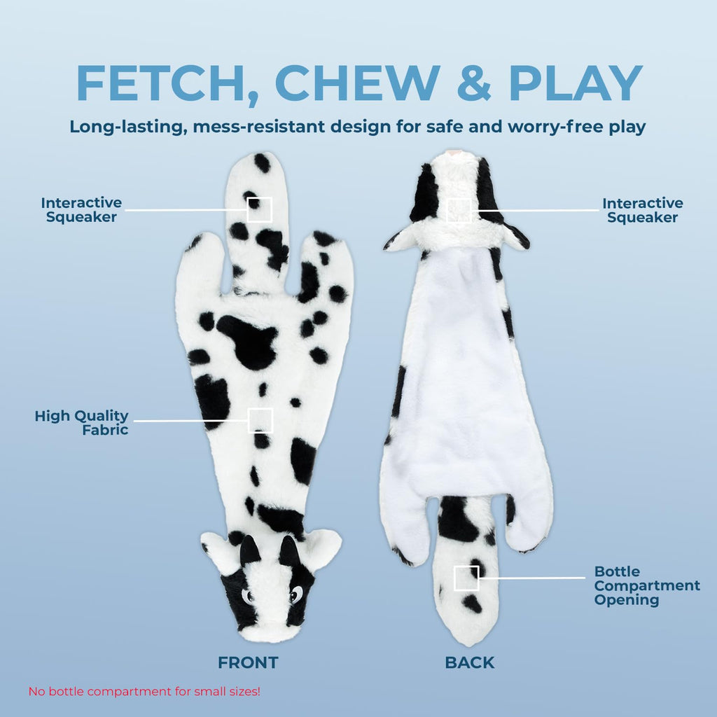 Best Pet Supplies Squeaky Dog Toys with Soft Durable Fabric for Small, Medium and Large Pets Interactive Toy for Indoor Play, Supports Active Biting and Play - 4 Figures, Small