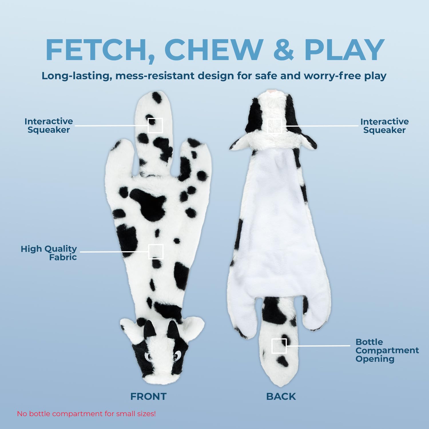 Best Pet Supplies Squeaky Dog Toys with Soft Durable Fabric for Small, Medium and Large Pets Interactive Toy for Indoor Play, Supports Active Biting and Play - 4 Figures, Small
