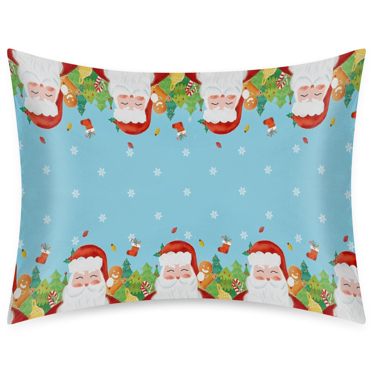 Christmas Light Trees Satin Pillow Case for Hair and Skin Satin Pillowcase Without Zipper Pillowcase, Standard Size Slip Silk Pillow Cases 20"x26" Silk Pillowcases for Bedroom Sofa Home Decor