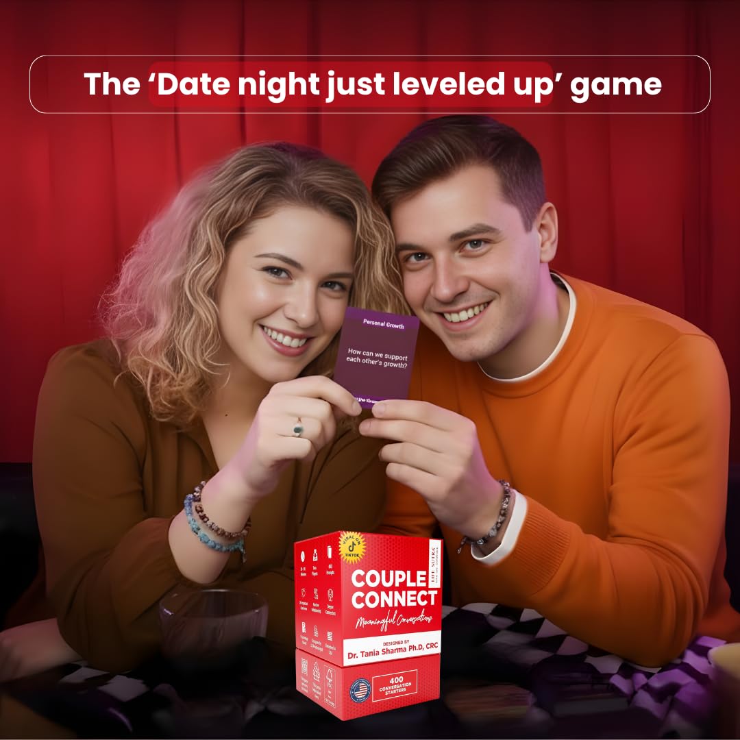 Life Sutra Couple Reconnect 3 in 1 Game - 200 Classsic Conversation Cards, 100 Scratch Off Date Adventures and Endless Date Nights Combinations with The Couples Dice Game. Ideal Valentine's Gift
