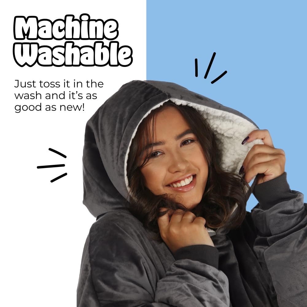 THE COMFY Original | From Shark Tank | Patented | Oversized Sherpa Wearable Blanket Hoodie| Gift for Women & Men | One Size