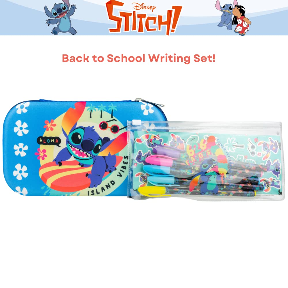 Innovative Designs Barbie Pencil Case Set with Stickers and Gel Pens for Kids, Molded with Zip Closure, Pink