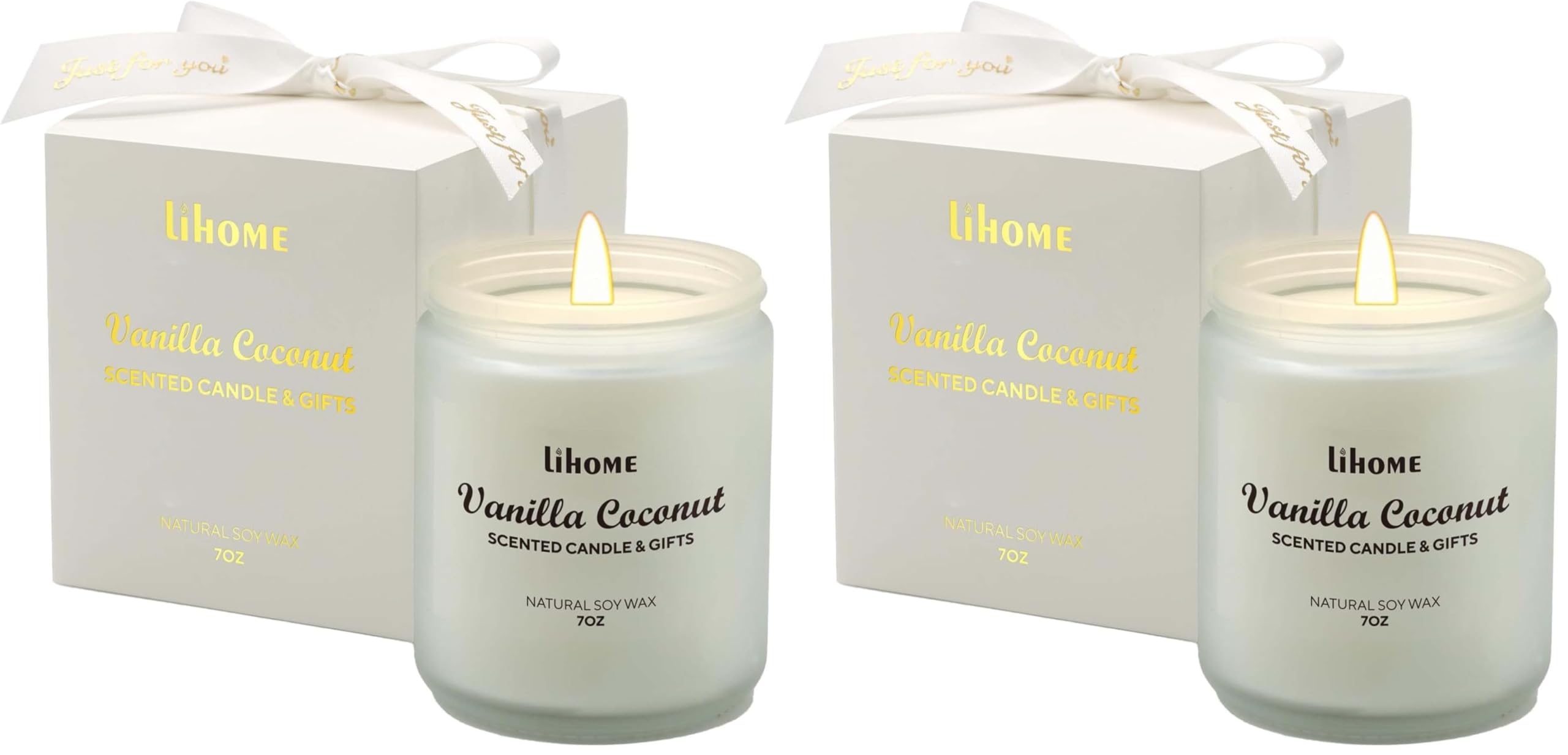 Christmas Candles - Christmas Gifts for Women, Aromatherapy Candle for Home Scented, Natural Soy Wax Vanilla Scented Candles