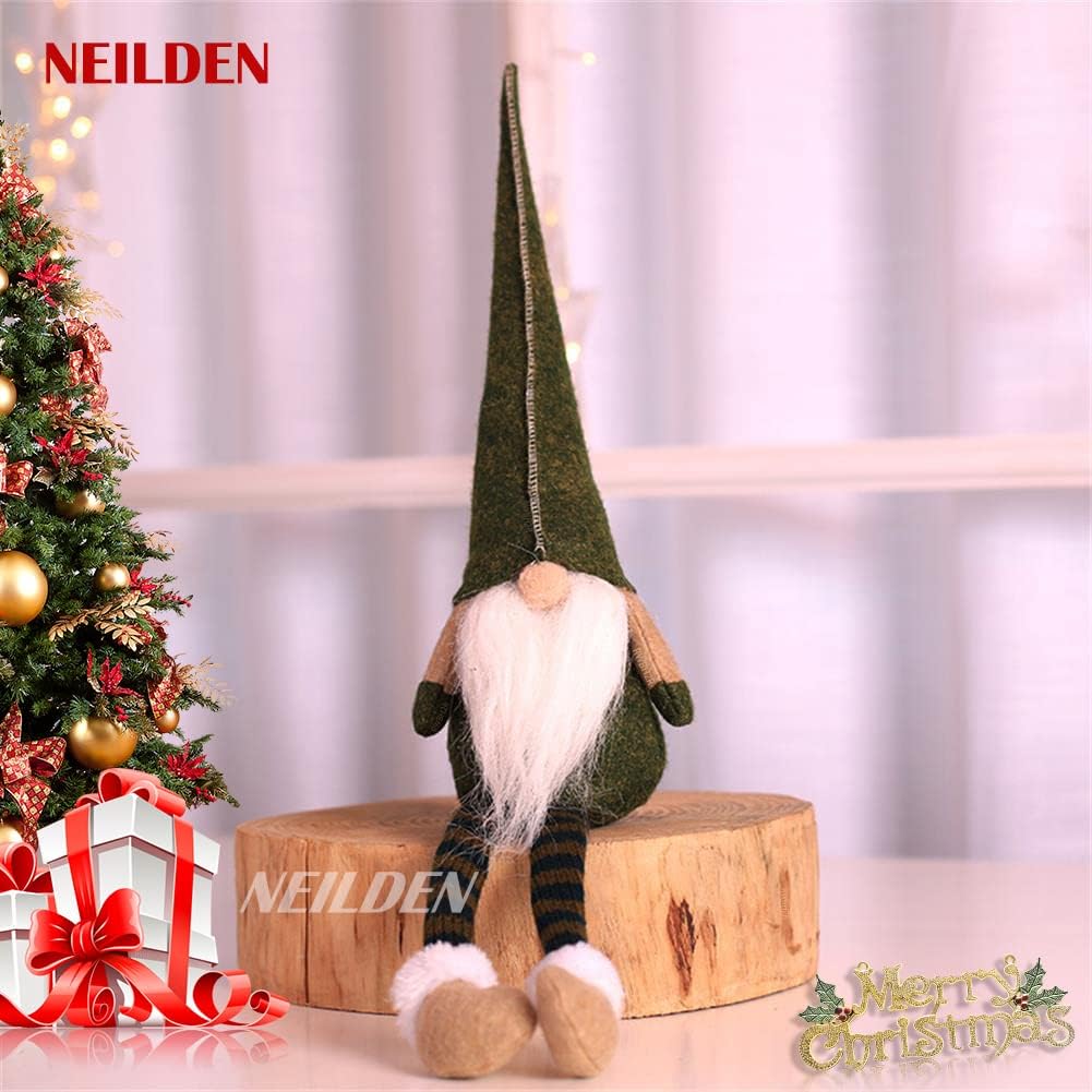 BWFY 3pcs new Christmas Decoration Long Legs Rudolph Doll Christmas Children Gift Hotel mall Window Decoration