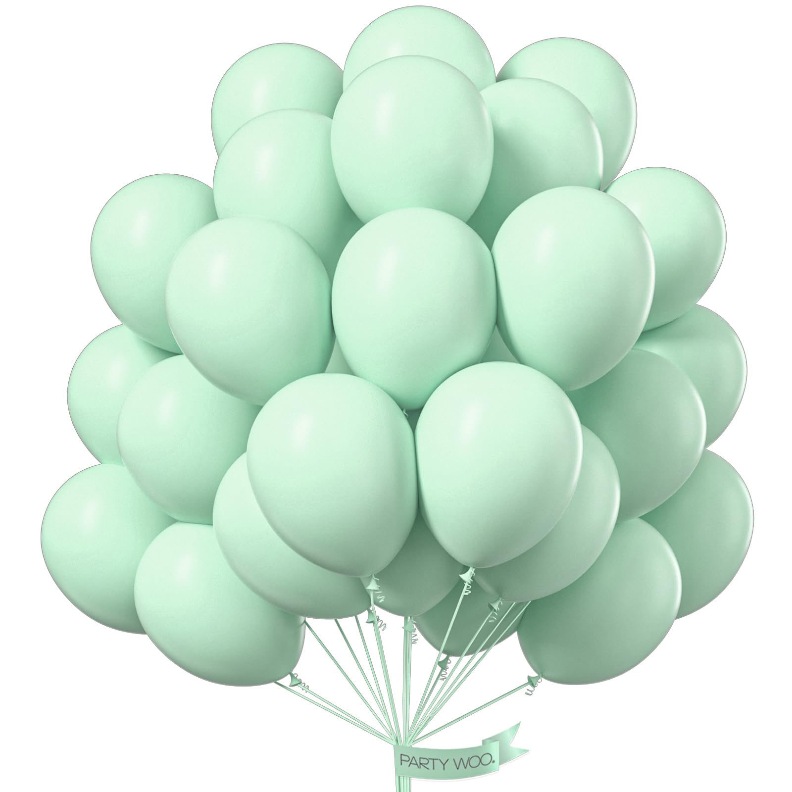 PartyWoo Metallic Green Balloons 50pcs 12 Inch Metallic Apple Green Latex Helium Balloons for Graduation Spring Forest Summer Wedding Engagement Baby Shower Birthday Party Decorations Green-G121