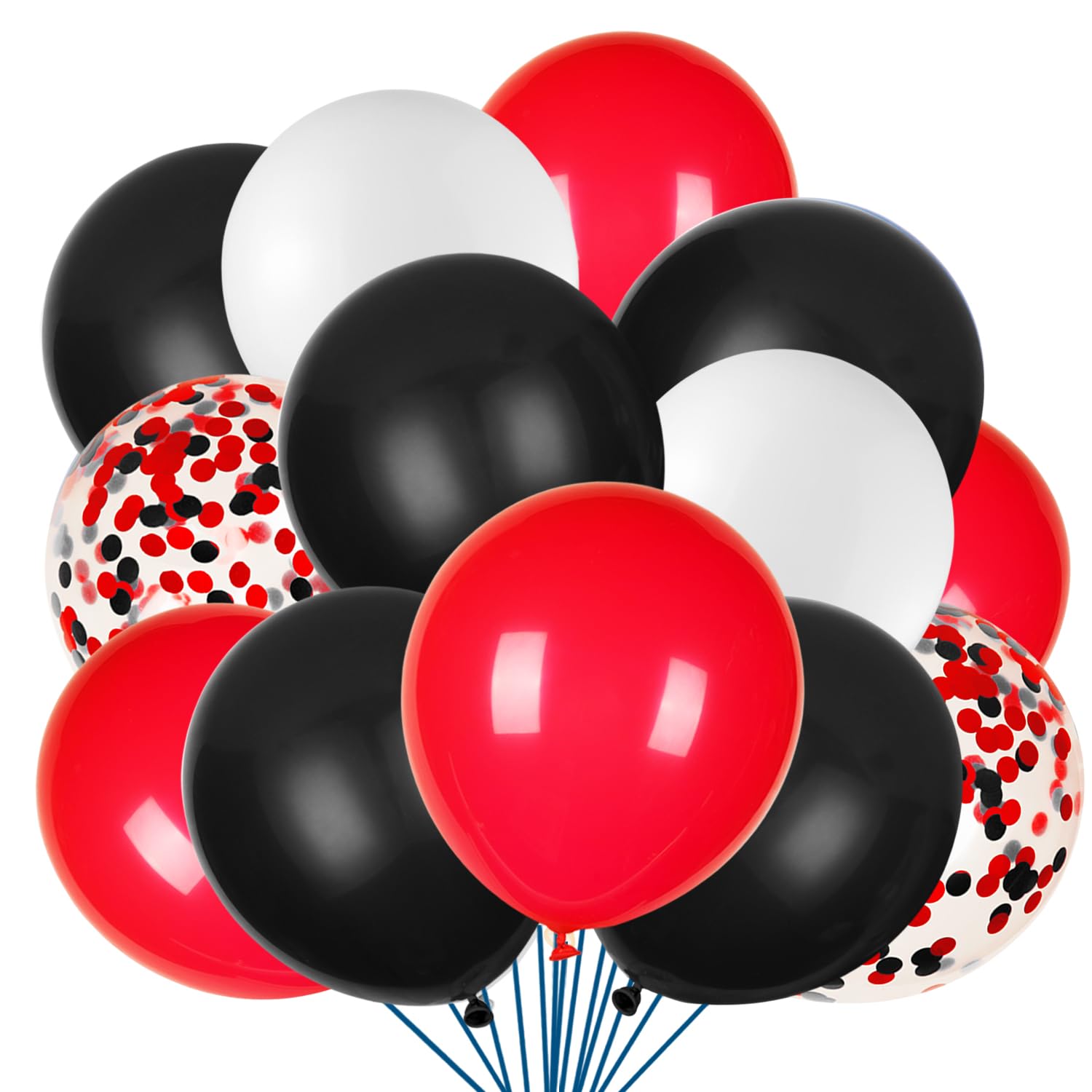 JOYYPOP 80 PCS Red White and Blue Balloons 12 Inch Patriotic Balloons with Confetti Balloons for 4th of July Decorations Independence Day 250 Anniversary Birthday Party Supplies