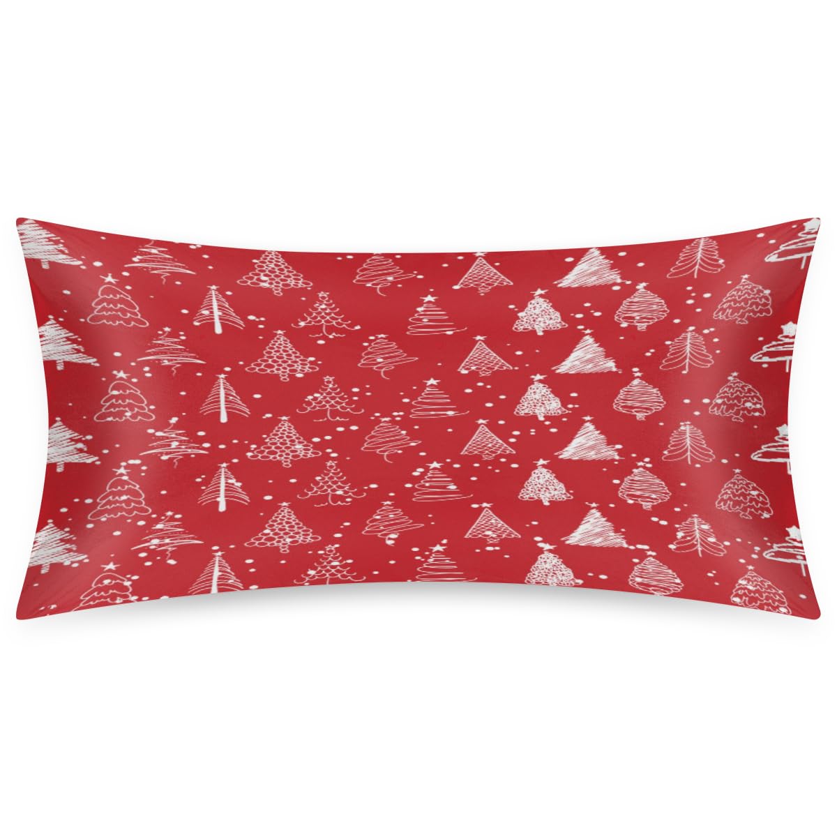 Christmas Light Trees Satin Pillow Case for Hair and Skin Satin Pillowcase Without Zipper Pillowcase, Standard Size Slip Silk Pillow Cases 20"x26" Silk Pillowcases for Bedroom Sofa Home Decor