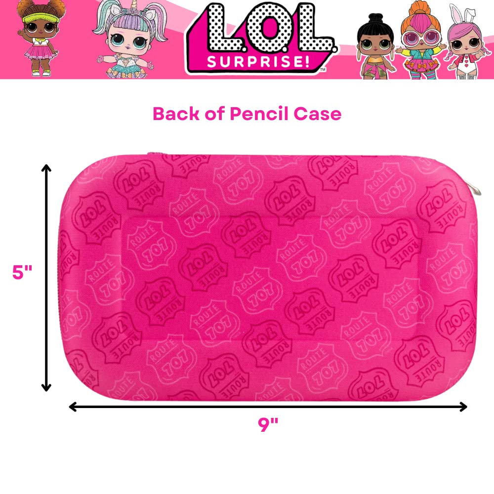 Innovative Designs Barbie Pencil Case Set with Stickers and Gel Pens for Kids, Molded with Zip Closure, Pink