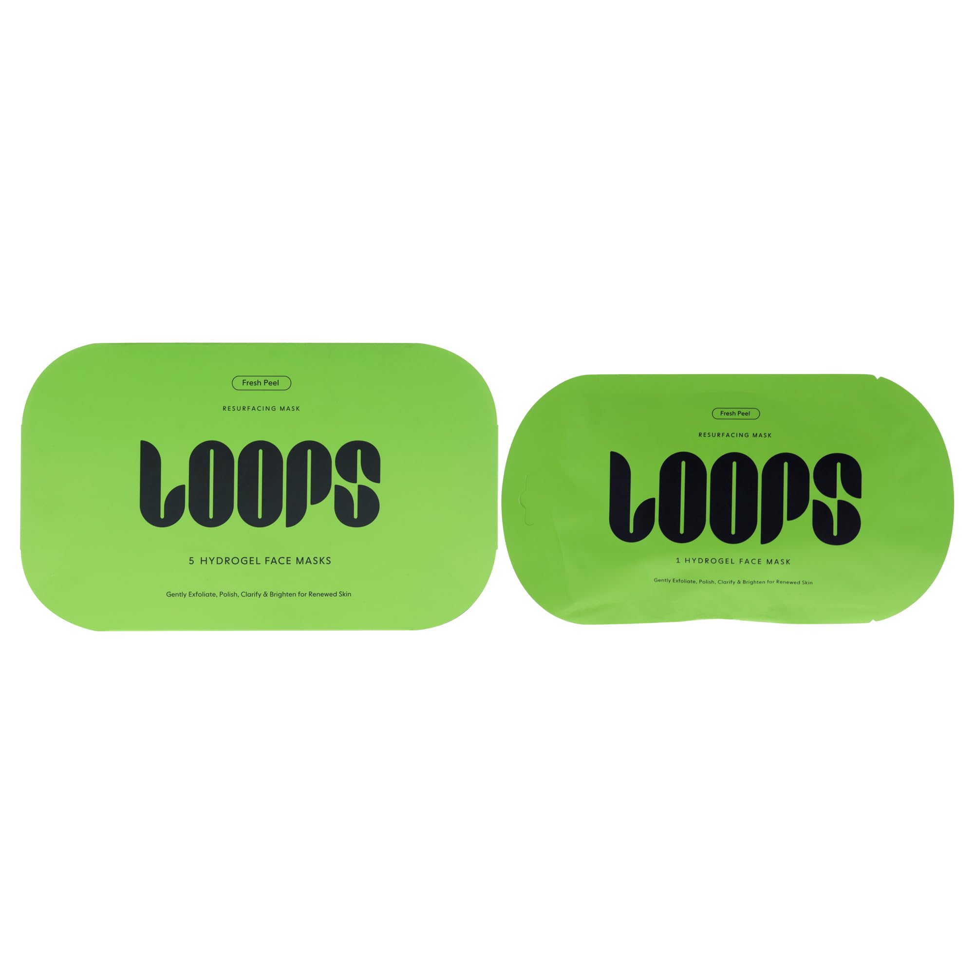 LOOPS DOUBLE TAKE - Glow Korean Hydrogel Face Masks - Calms and Soothes Skin - Refine Pores and Smooth for a Flawless Face - Hydrating Skin Mask Face Mask Leaves You Refreshed and Loumonus 5pc