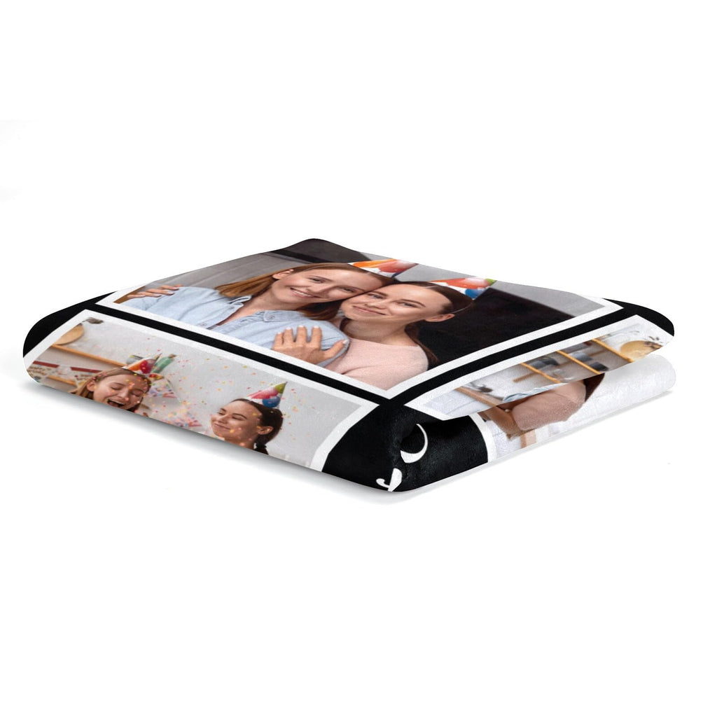 inkArts Custom Blanket Throws with Photos Text Personalized with Picture Customizable, Customize for Mom, Dad, Couple, Girlfriend, Boyfriend, Husband & Wife