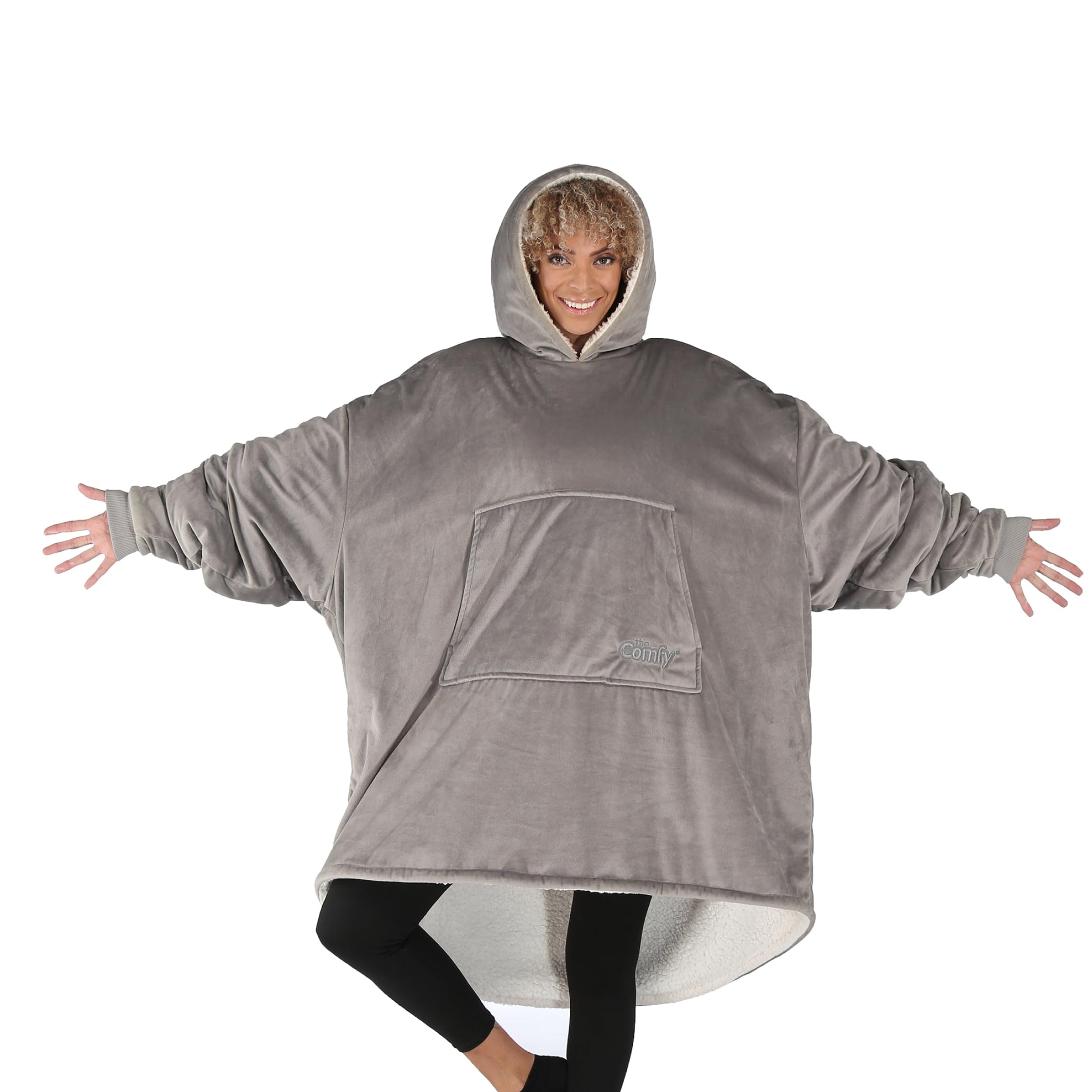 THE COMFY Original | From Shark Tank | Patented | Oversized Sherpa Wearable Blanket Hoodie| Gift for Women & Men | One Size