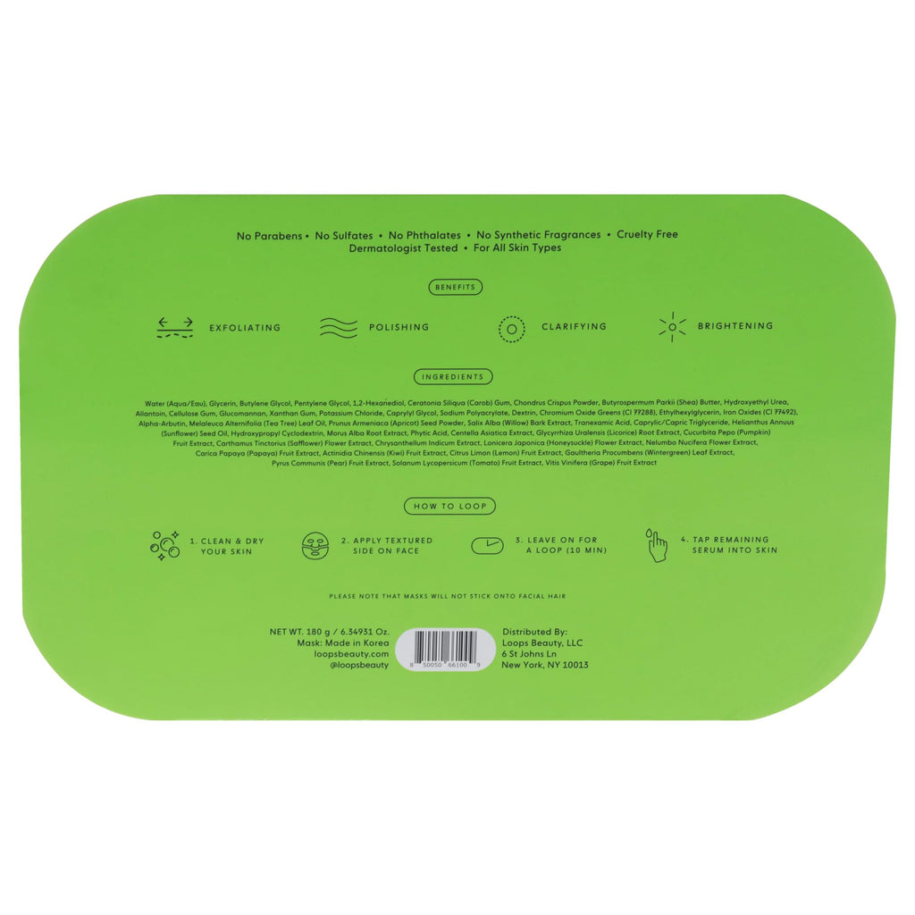 LOOPS DOUBLE TAKE - Glow Korean Hydrogel Face Masks - Calms and Soothes Skin - Refine Pores and Smooth for a Flawless Face - Hydrating Skin Mask Face Mask Leaves You Refreshed and Loumonus 5pc
