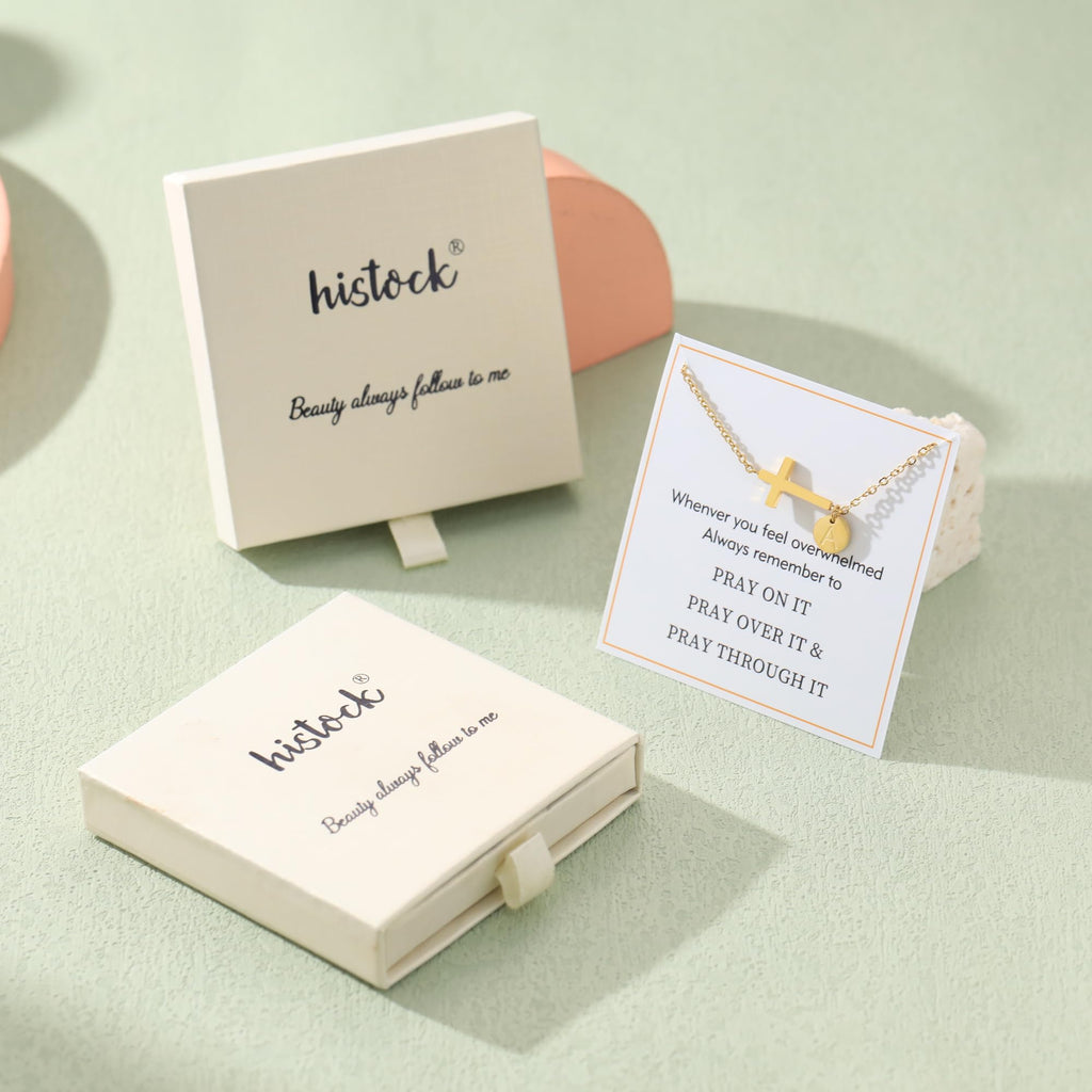 Stocking Stuffers for Teens Women, Cross Bracelet for Women Graduation Gift Dainty Cross Bracelet with Initials Christian Gifts for Women Teen Girl Gift Confirmation Baptism Religious Jewelry Birthday Mothers Day Gifts