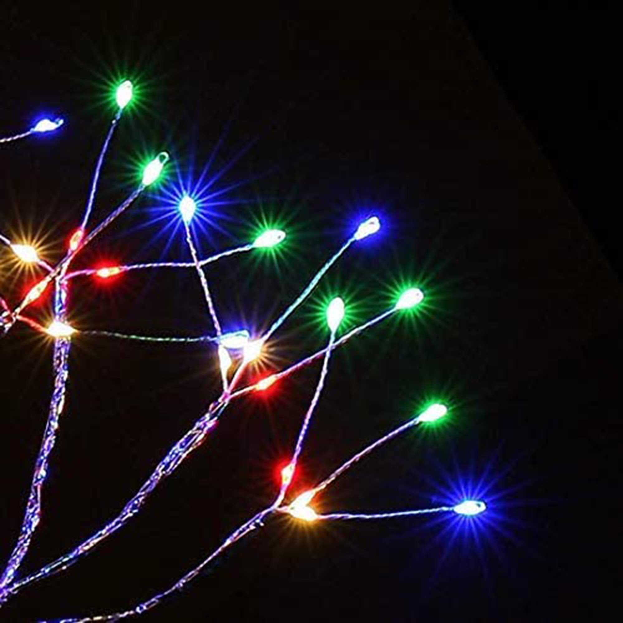 FuChsun Tabletop Bonsai Tree Light 108 LED Fairy Artificial Tree Lamp fot Room Party Home Centerpieces Decoration, Battery/USB Operated (Galaxy Glow Silver Branch)