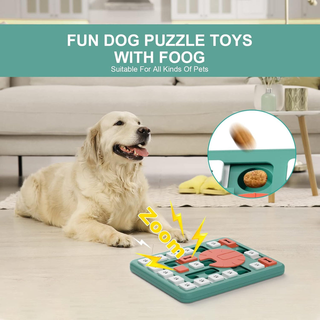 PETSTA Dog Puzzle Toys, Treat Dispensing Dog Enrichment Toys for IQ Training and Brain Stimulation, Interactive Mentally Stimulating Toys as Gifts for Puppies, Cats, Dogs