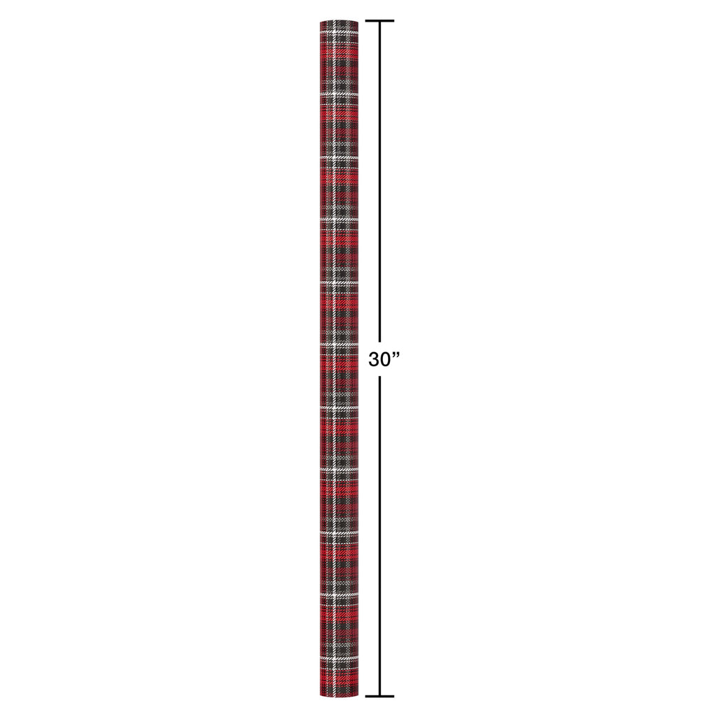 American Greetings Christmas Wrapping Paper, Red and Black Buffalo Plaid Holiday Gift Wrap Set (120 sq.ft., 4 rolls-30 in. x 12 ft., 7 Adhesive Bows, 30 Gift Tag Stickers) Rustic, Snowflakes, Reindeer
