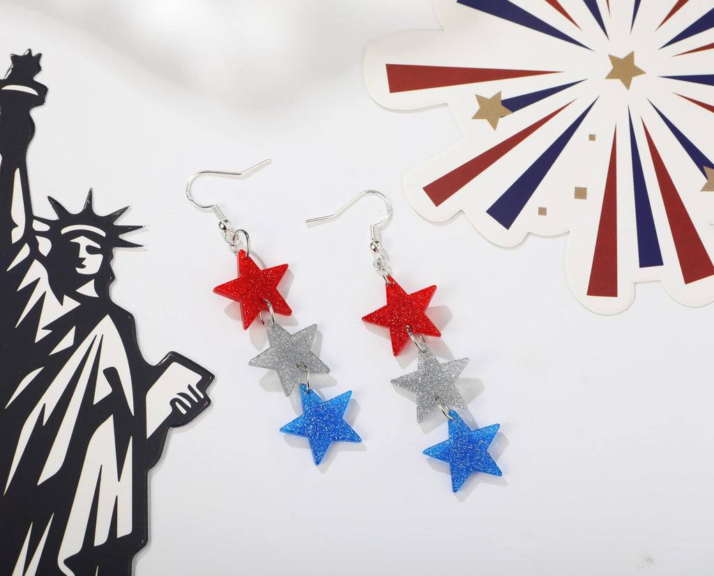 Halloween, Christmas, 4th of July Patriotic Earrings, Holiday Earrings Independence Day Stud Dangle Drop Earrings Hook Fashion Jewelry Gift for Women
