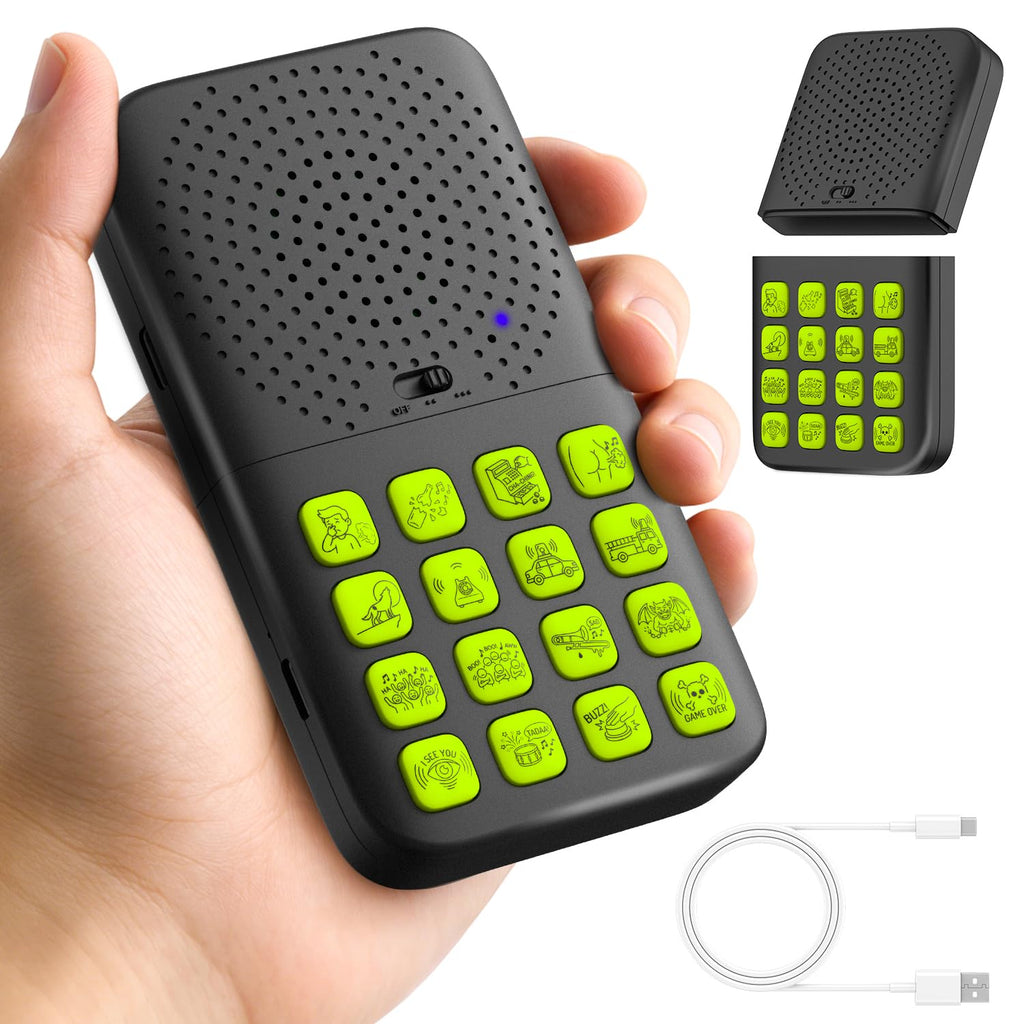 Fikami Rechargeable 2-in-1 Separable Magnetic Sound Effects Machine,16 Sounds,Volume Adjustment,Prank Gifts Toys for Boys,Remote Fart Machine for 6 7 8 9 10 11 12 13 Year Old Boys Toys Gifts