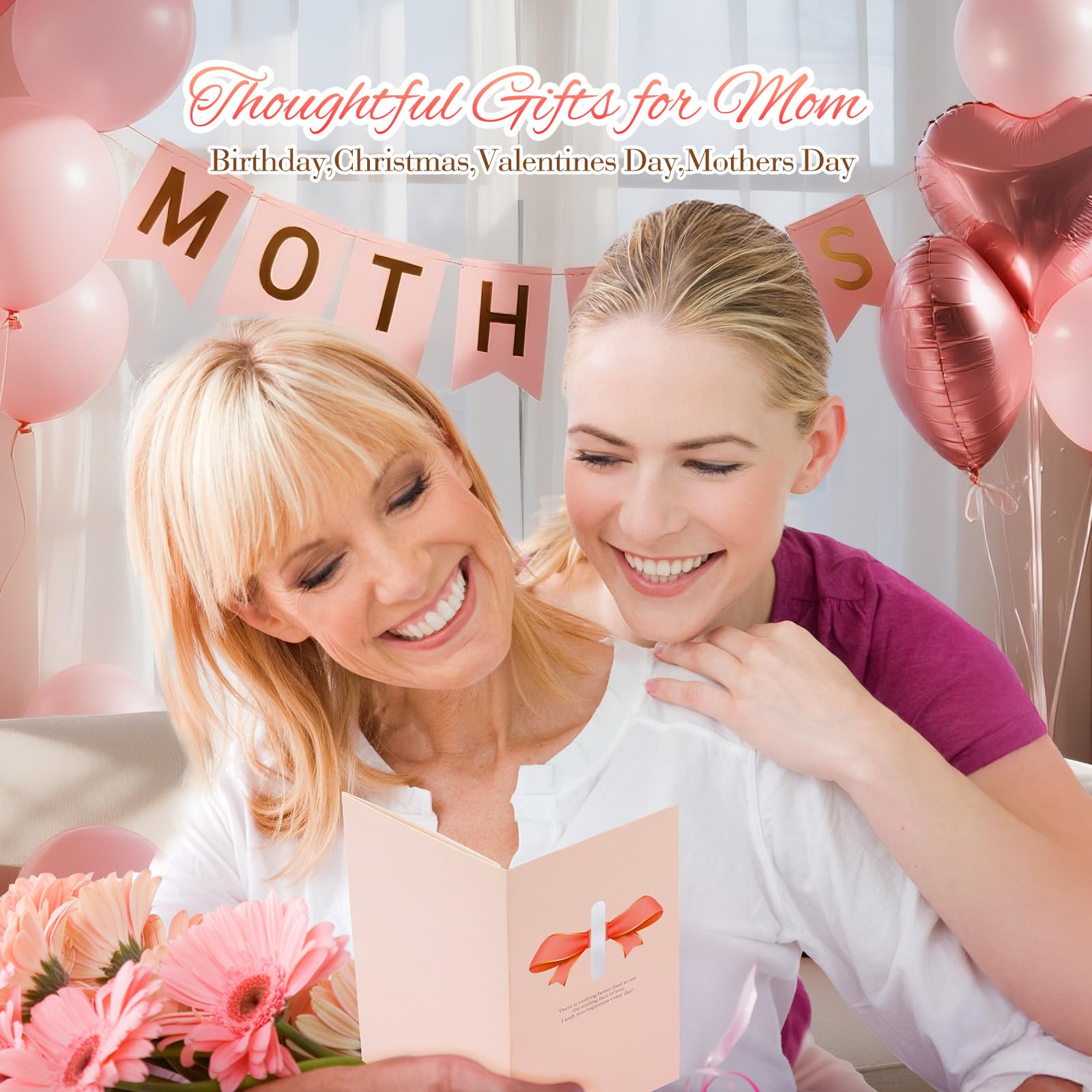 Birthday Gifts for Women, Mom, Sister, Friend: Unique Pink Self Care Spa Relaxation Baskets Set, Mothers Day, Christmas, Valentines, Holiday, Gift for Her, Girlfriend, Grandma, Wife, Bestie, Coworker