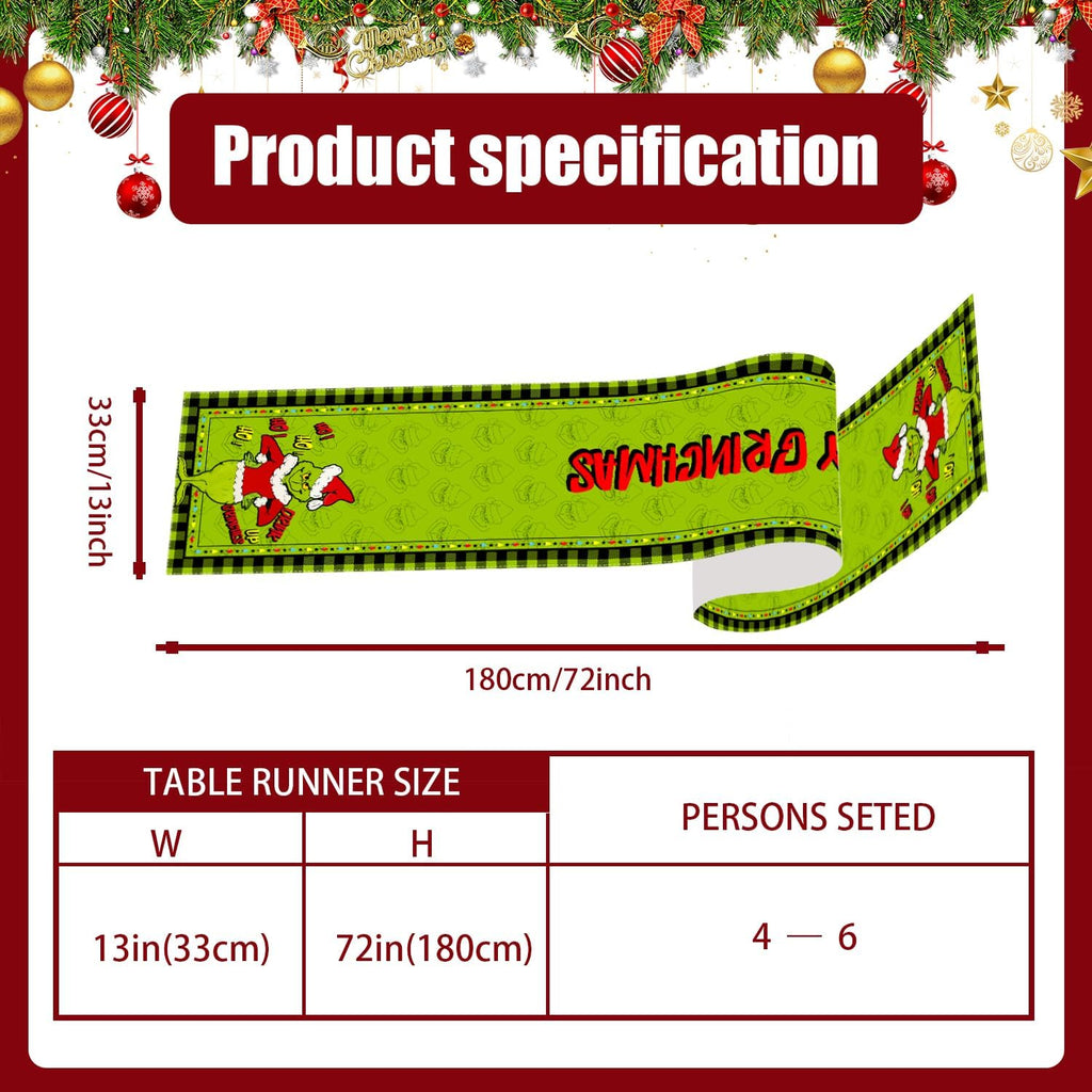 Christmas Table Runner 13x72 Inch Christmas Xmas Winter Holiday Decorations and Supplies for Home Kitchen Dining Room Table Decor