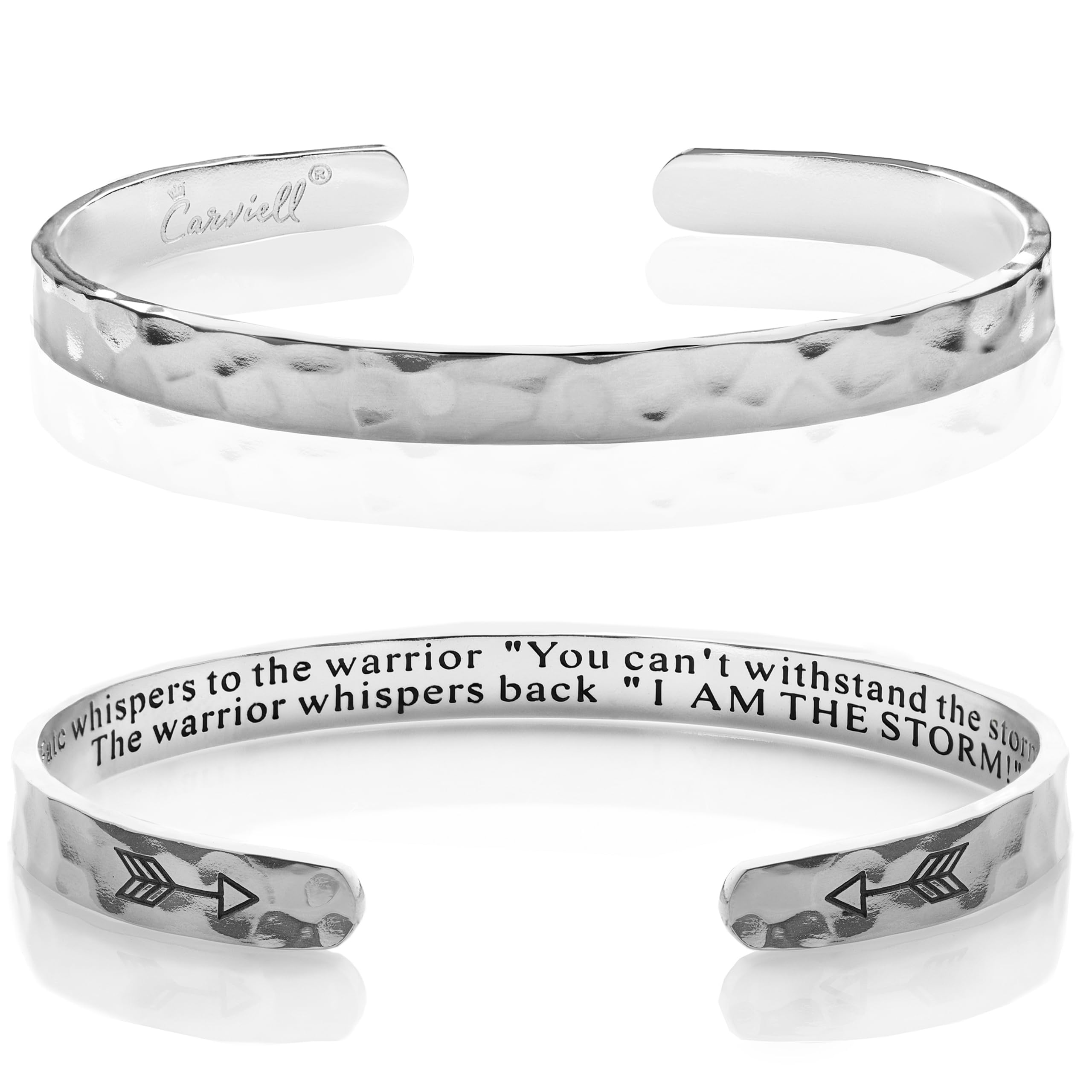 Carviell Bracelet - Gifts for Women – Inspirational, Friendship, Love, Mom, Daughter, Sister, Christian, Graduation, Memorial & Wedding Gifts – 100+ Phrases – Stainless Steel, Gift-Ready