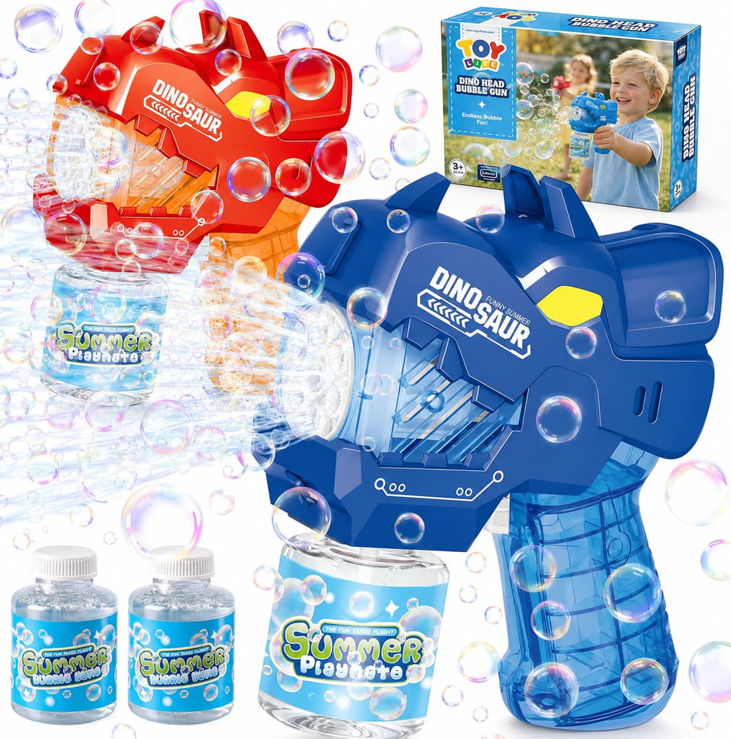 TOY Life 3 Pack Bubble Guns for Kids, Automatic Bubble Blower, Leakproof & Lightweight, Outdoor Summer Toys for Beach Travel, Easter Basket Stuffer, Party Favor, Birthday Gift for Toddlers Boys Girls