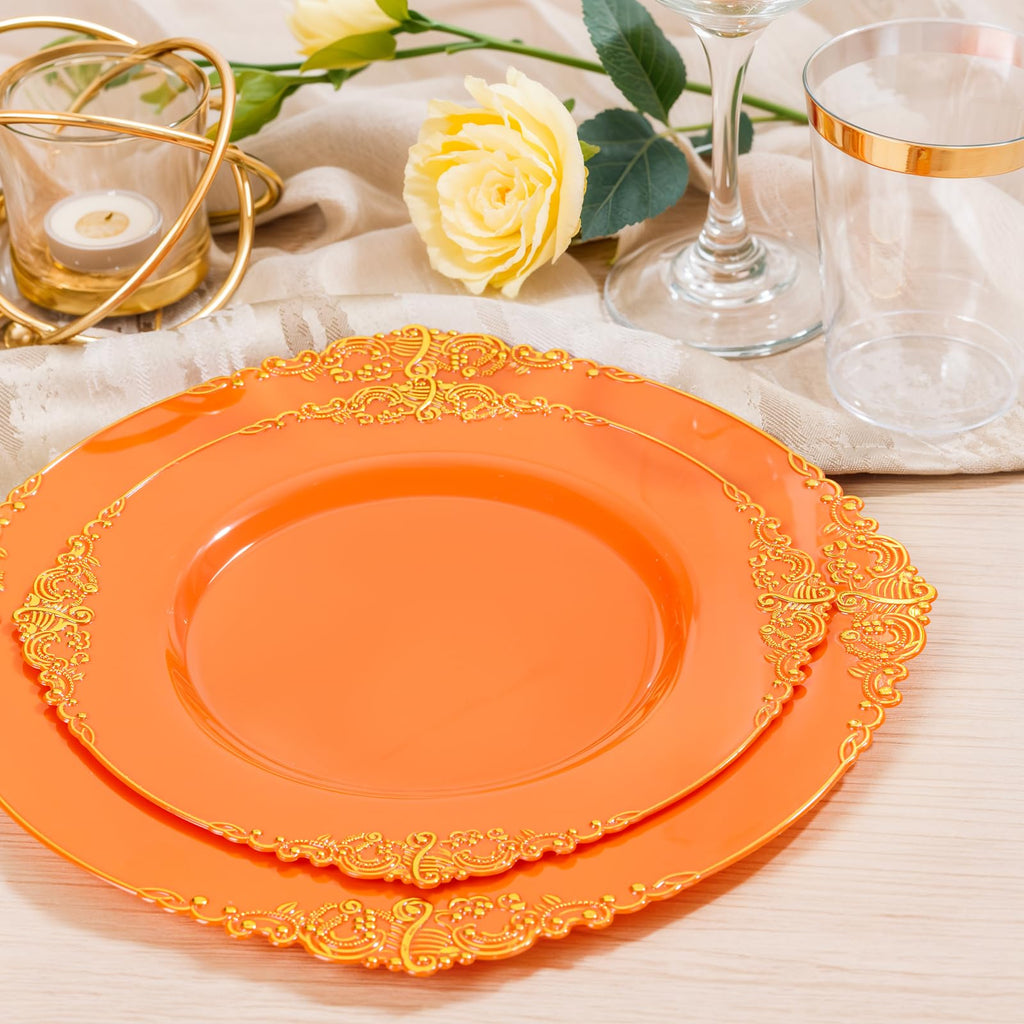 Nervure 175PCS Clear Blue Plastic Plates - Plastic Dinnerware Set Include 25Dinner Plates, 25Dessert Plates, 25Cups, 25Forks, 25Knives, 25Spoons, 25Napkins Perfect for Wedding & Party