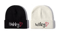 Mr Mrs Grandpa Grandma Dad Mom Hubby Wifey Beanie Hats