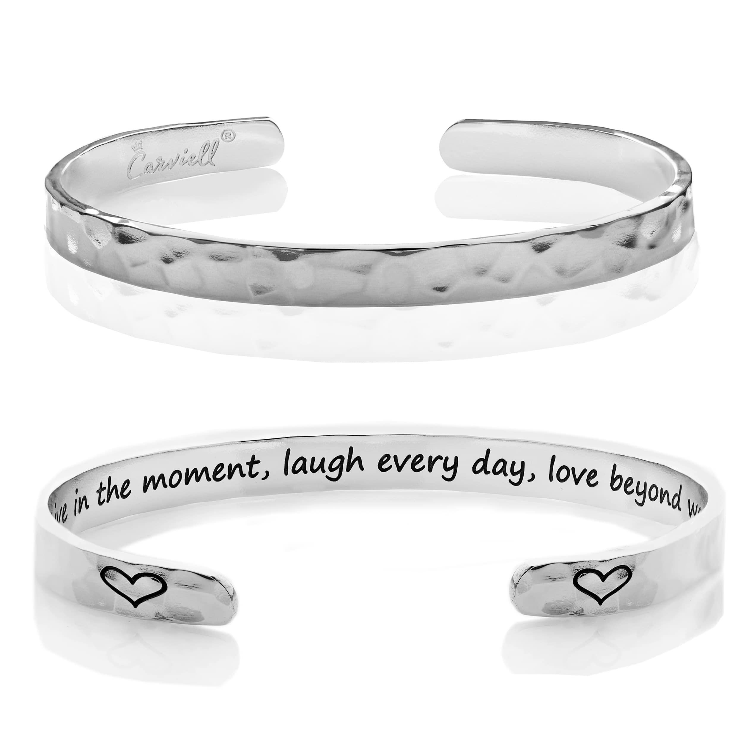 Carviell Bracelet - Gifts for Women – Inspirational, Friendship, Love, Mom, Daughter, Sister, Christian, Graduation, Memorial & Wedding Gifts – 100+ Phrases – Stainless Steel, Gift-Ready