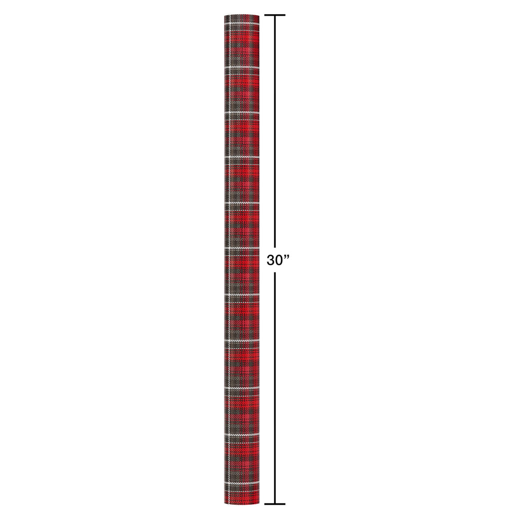 American Greetings Christmas Wrapping Paper, Red and Black Buffalo Plaid Holiday Gift Wrap Set (120 sq.ft., 4 rolls-30 in. x 12 ft., 7 Adhesive Bows, 30 Gift Tag Stickers) Rustic, Snowflakes, Reindeer