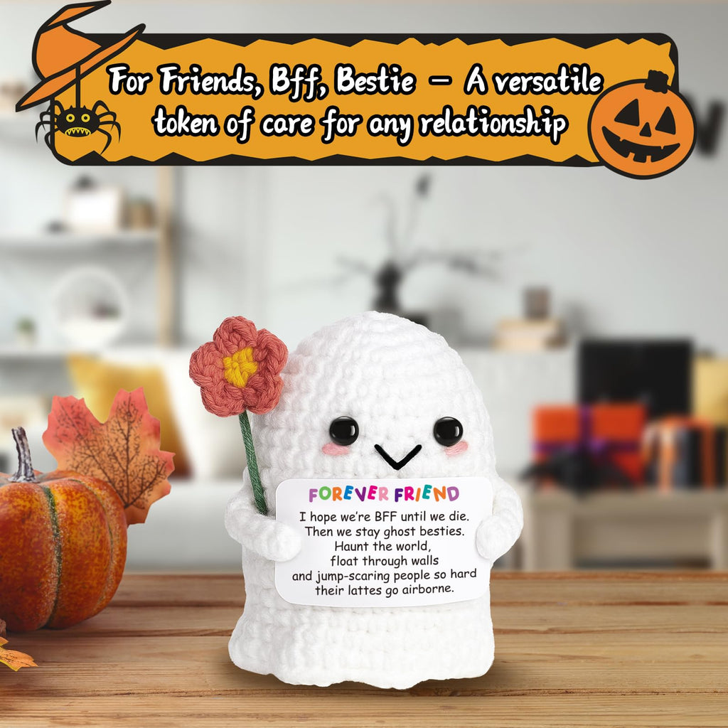 You're My Boo Crochet Ghost - Anniversary Love Birthday Gifts for Women Men Her Him Boyfriend Girlfriend, Fathers Day Card for Husband from Wife - Holiday Stuffers for Halloween Valentine Christmas