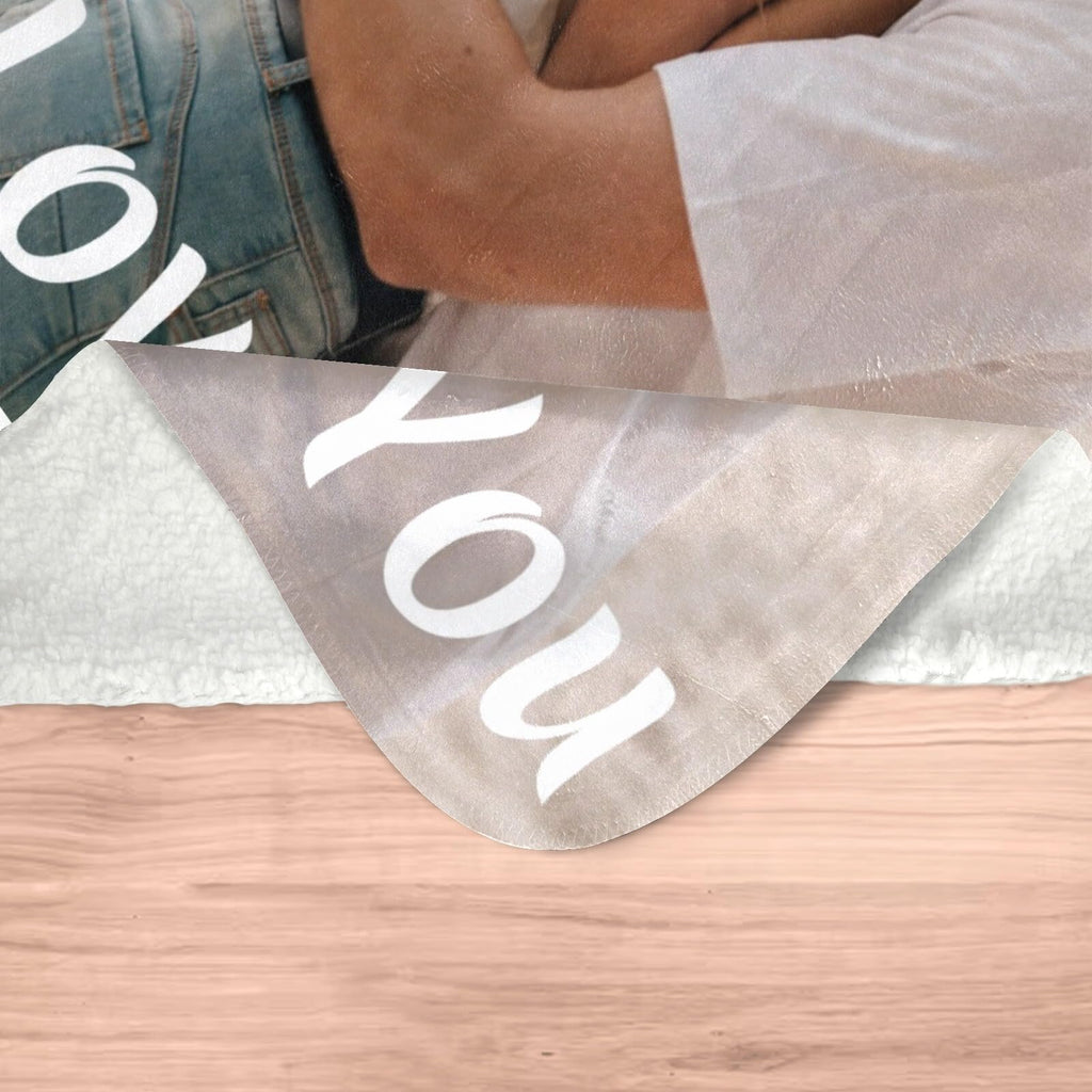 inkArts Custom Blanket Throws with Photos Text Personalized with Picture Customizable, Customize for Mom, Dad, Couple, Girlfriend, Boyfriend, Husband & Wife