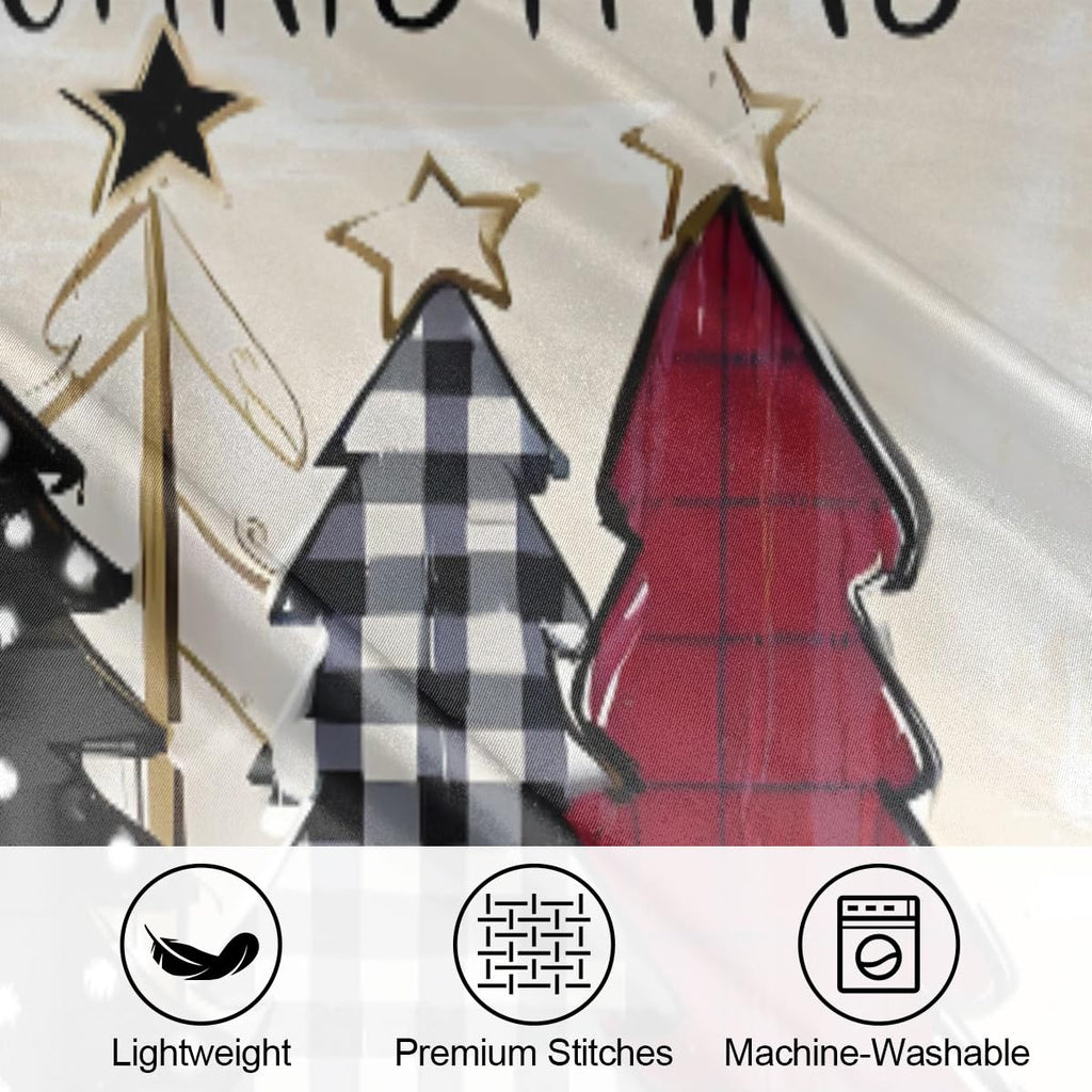 Christmas Light Trees Satin Pillow Case for Hair and Skin Satin Pillowcase Without Zipper Pillowcase, Standard Size Slip Silk Pillow Cases 20"x26" Silk Pillowcases for Bedroom Sofa Home Decor
